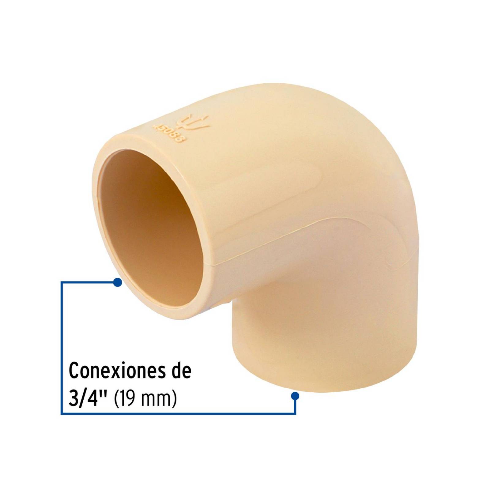 Codo 90 de CPVC, 3/4' Foset 