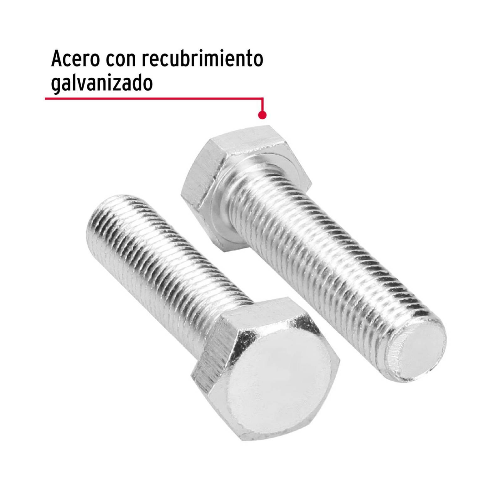 Tornillo tipo máquina, 3/4 x 3', bolsa con 4 pzas Fiero 