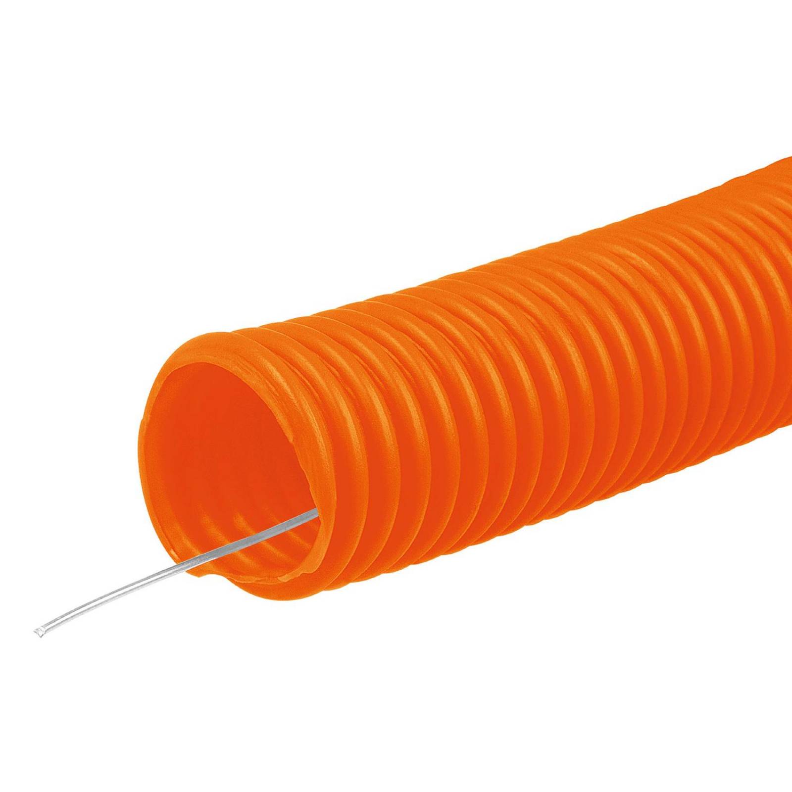 Poliducto 1/2" corrugado flex. c/guía, rollo 50 m