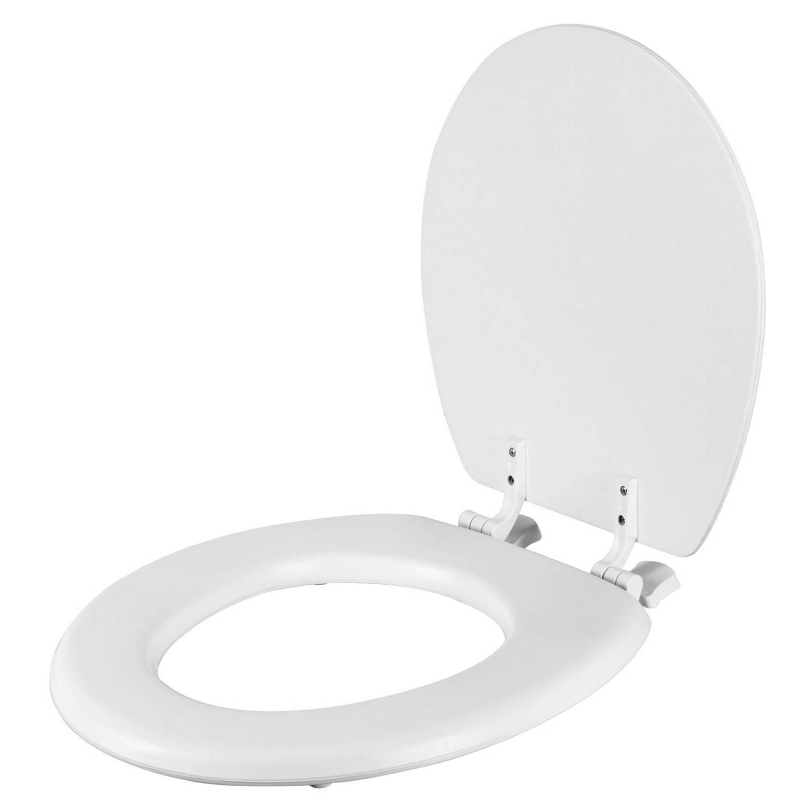 Asiento redondo acojinado para WC, cerrado, blanco, Foset 