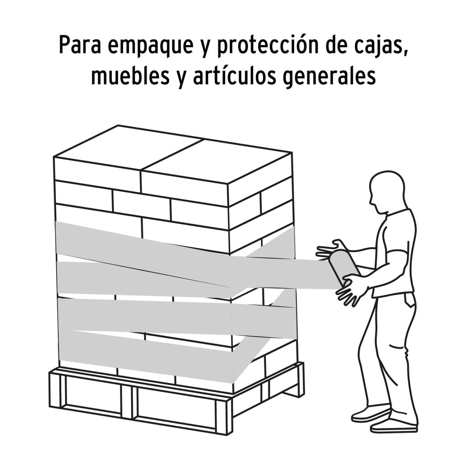 Película plástica estirable ancho 18" cal 50, Rollo de 244 m 