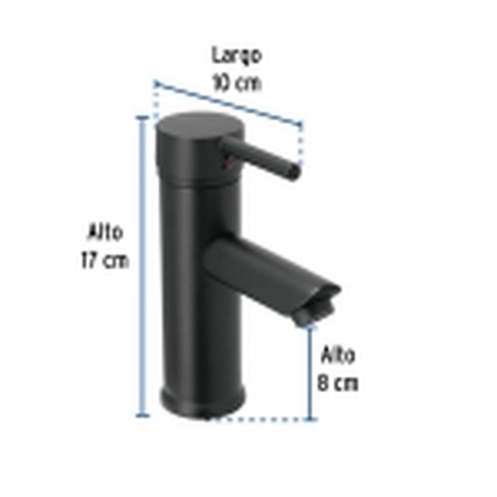 Monomando corto negro para lavabo, Foset Tubig