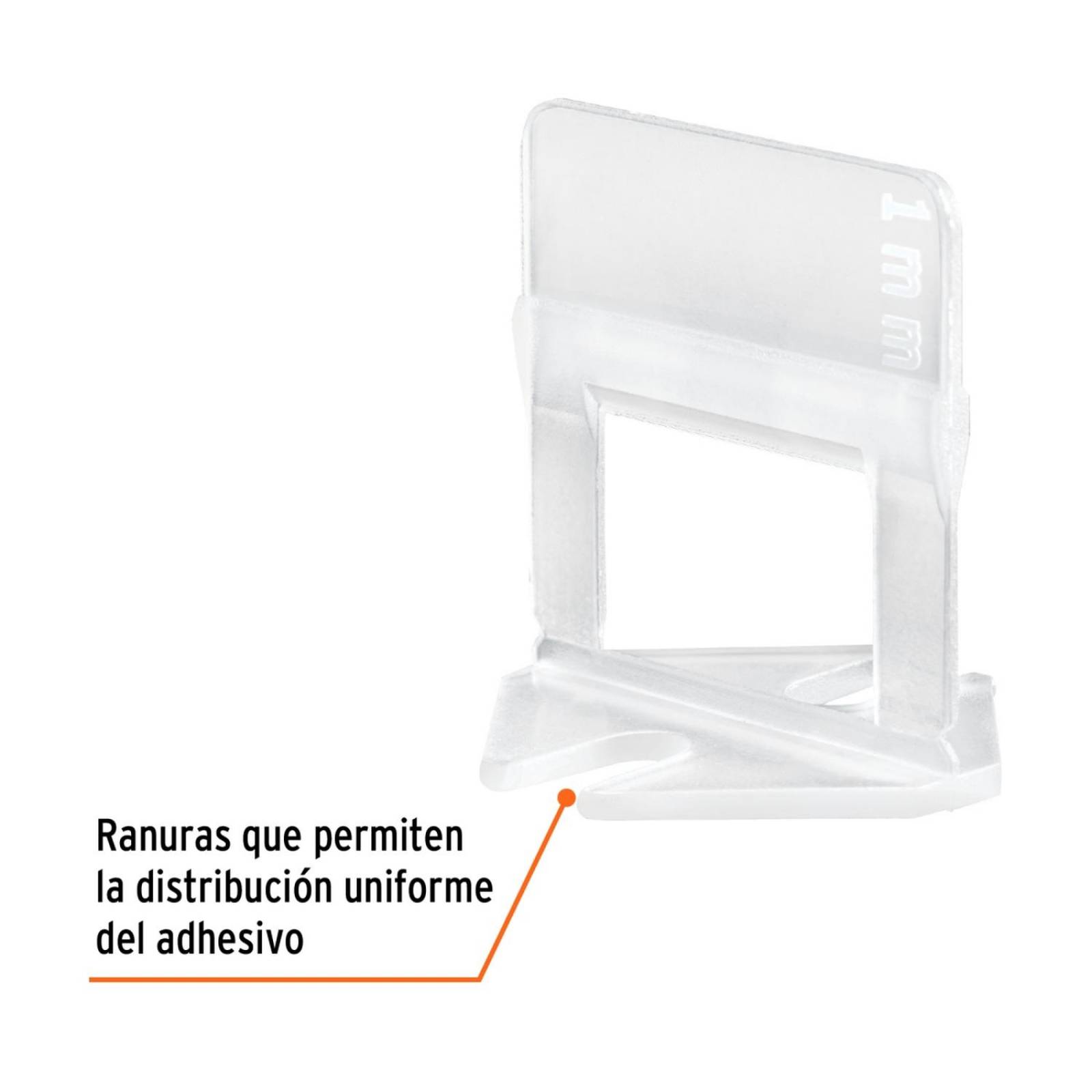 Anclas de 1 mm, para nivelación de azulejos. Bolsa con 100 pzas. 