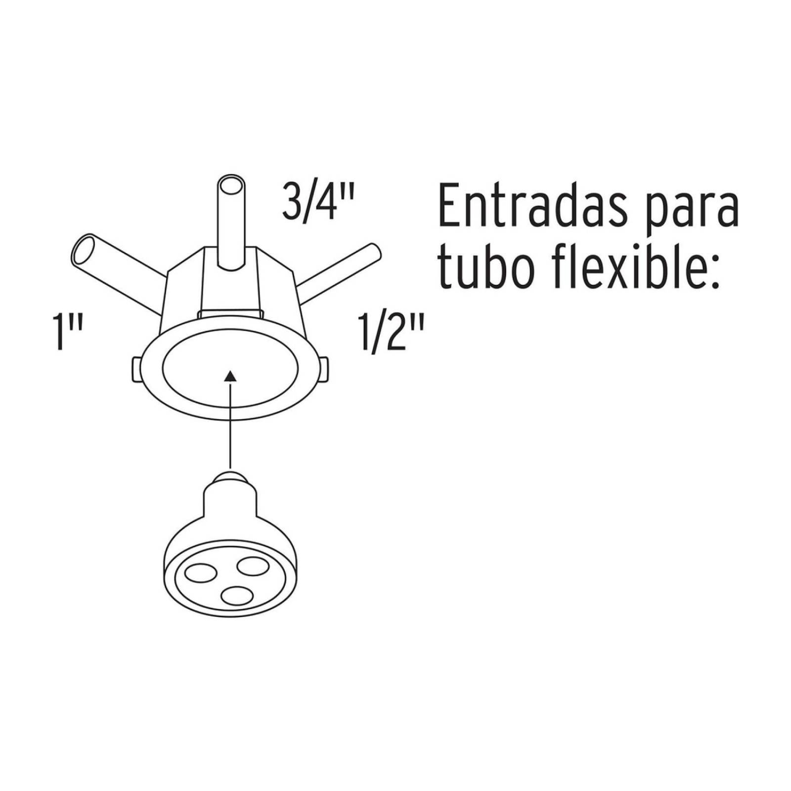 Bote integral de 8 cm, aro interno de 8 cm, Volteck 