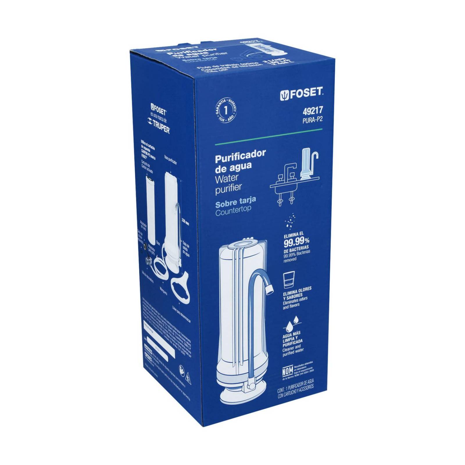 Purificador de agua, sobre tarja, Foset 