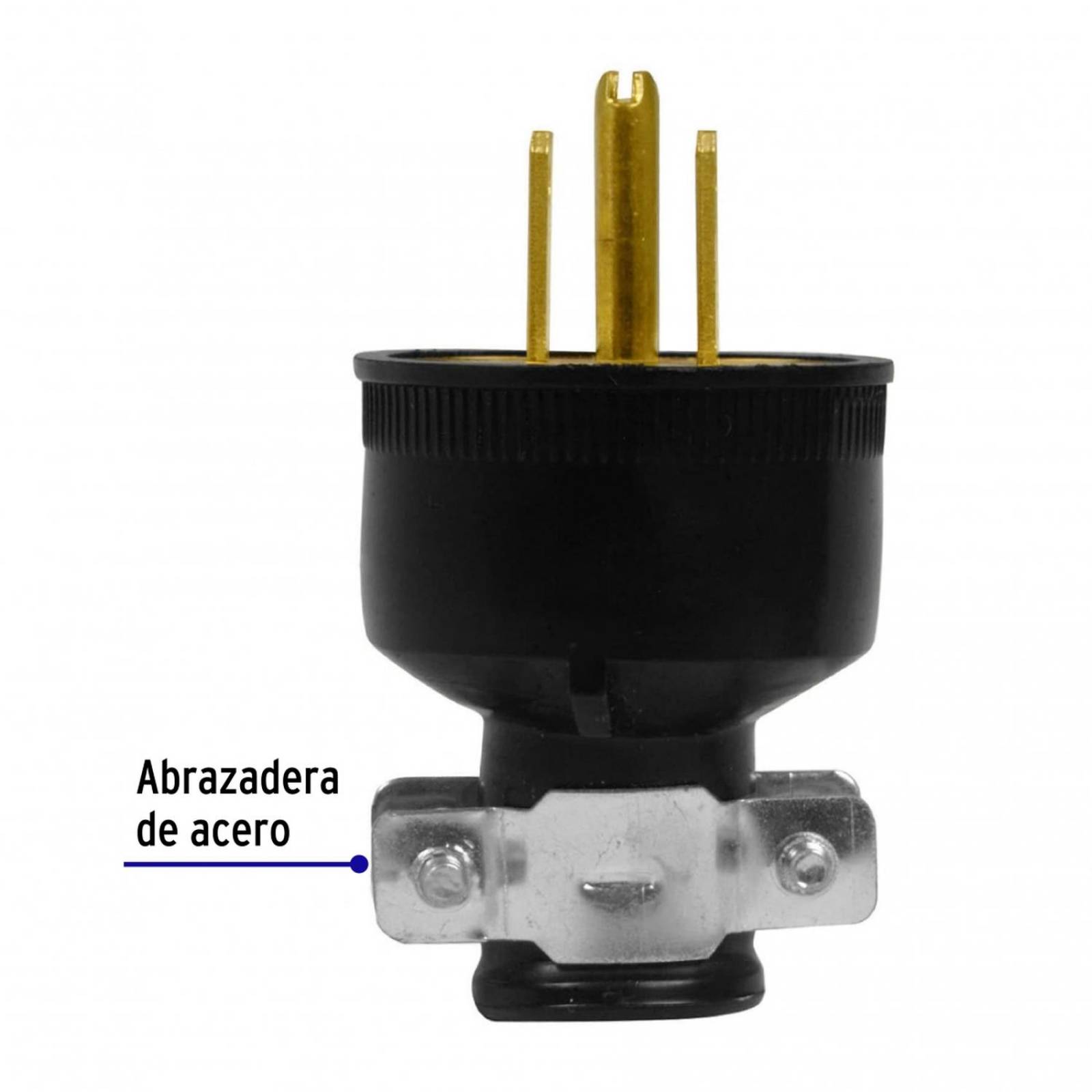 Clavija industrial reforzada aterrizada, 2 polos+tierra 