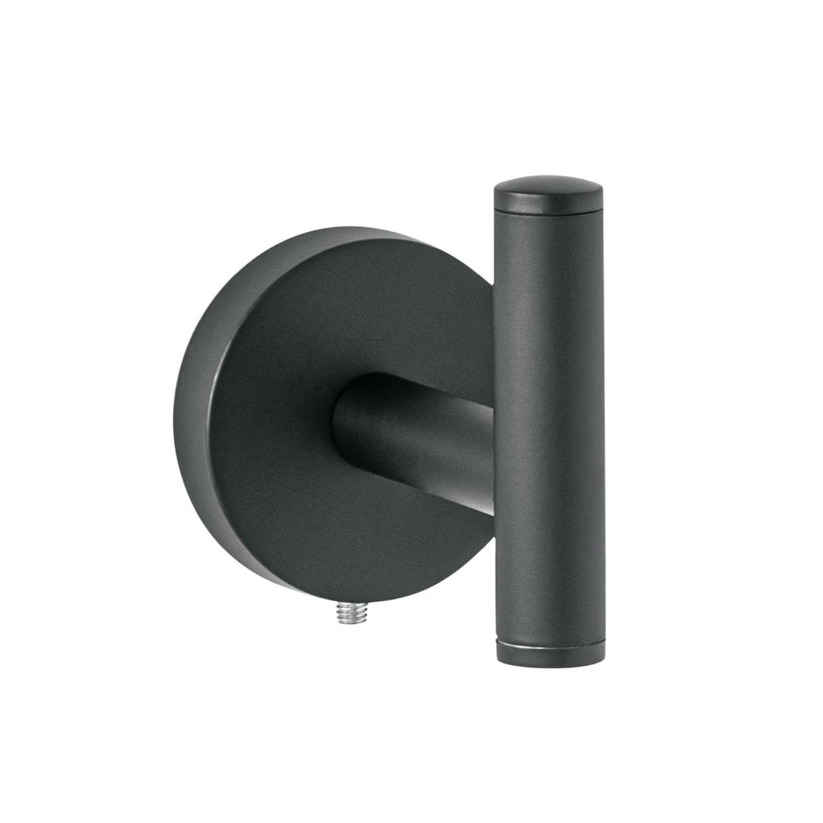 Gancho sencillo metálico acabado negro, Foset Túbig 