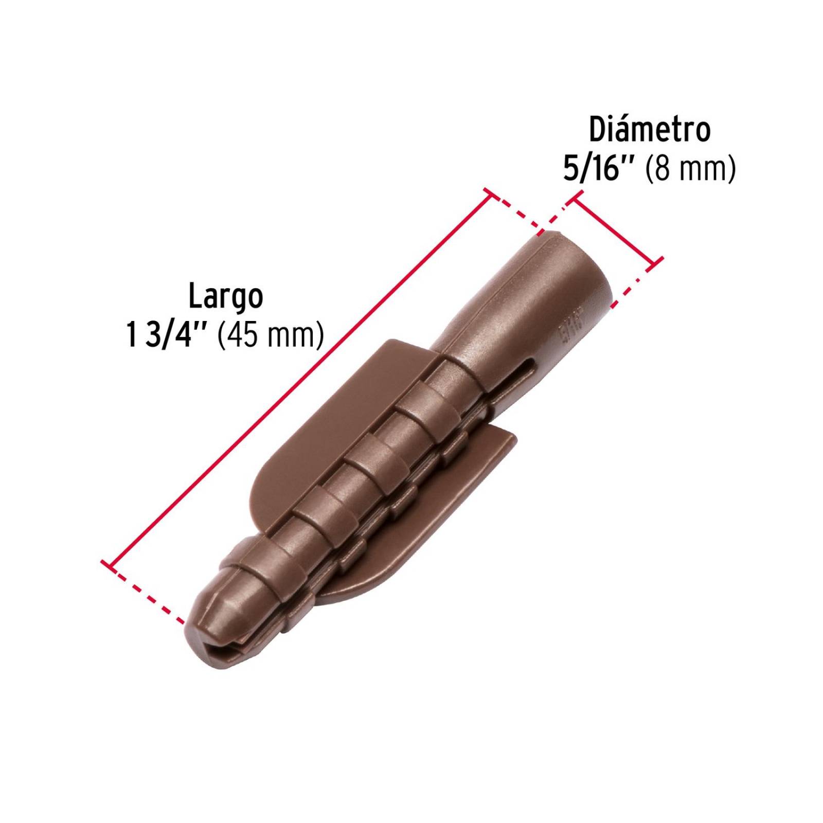 Bolsa con 20 taquetes de plástico 5/16', Fiero