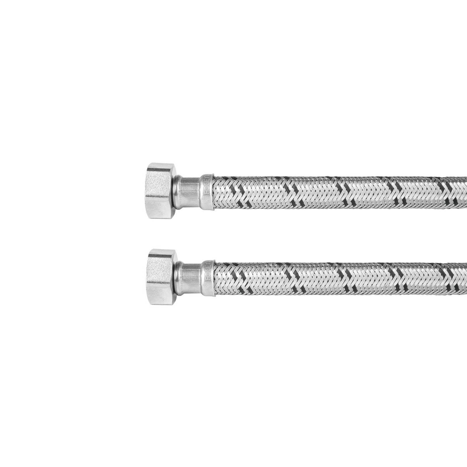 Manguera para boiler, acero inox, 3/4'x3/4', 100 cm, Foset 