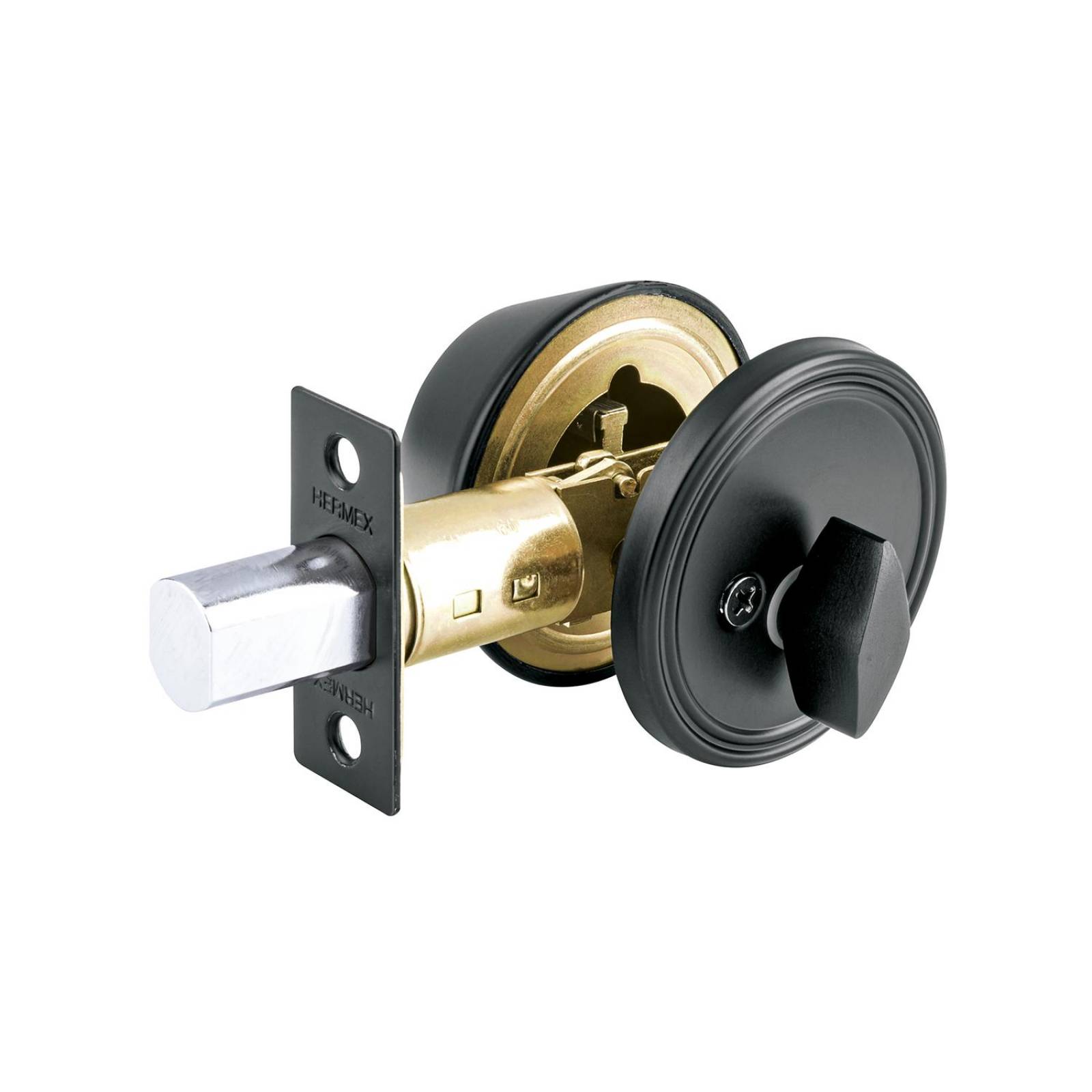 Cerrojo llave-mariposa negro, llave de puntos, Hermex 