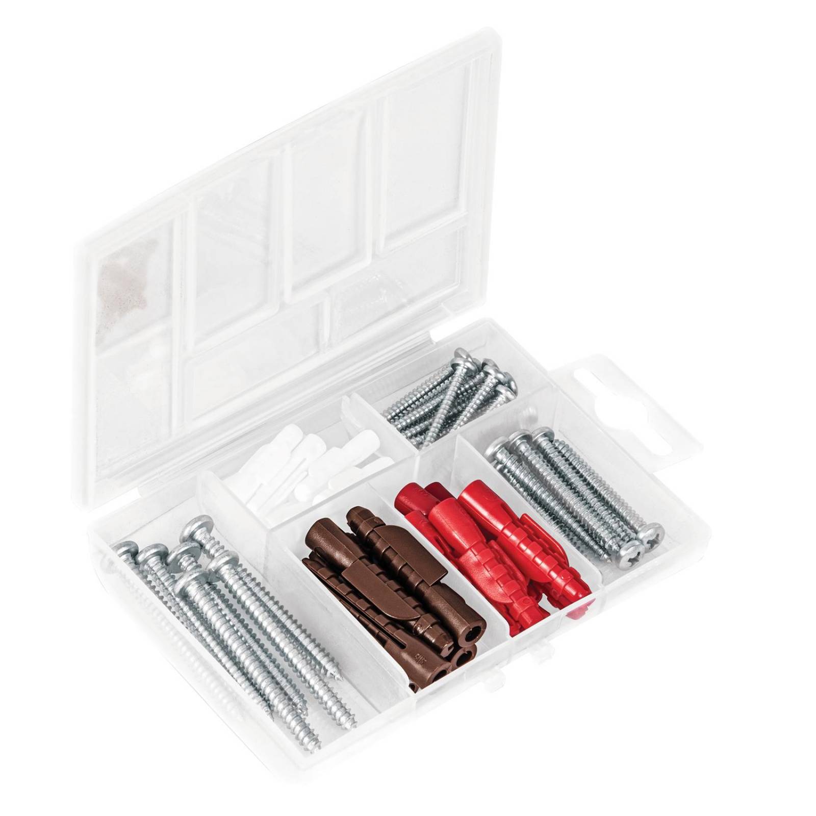 Estuche 26 taquetes 3/16', 1/4', 5/16', c/pijas #6, #8, #10 