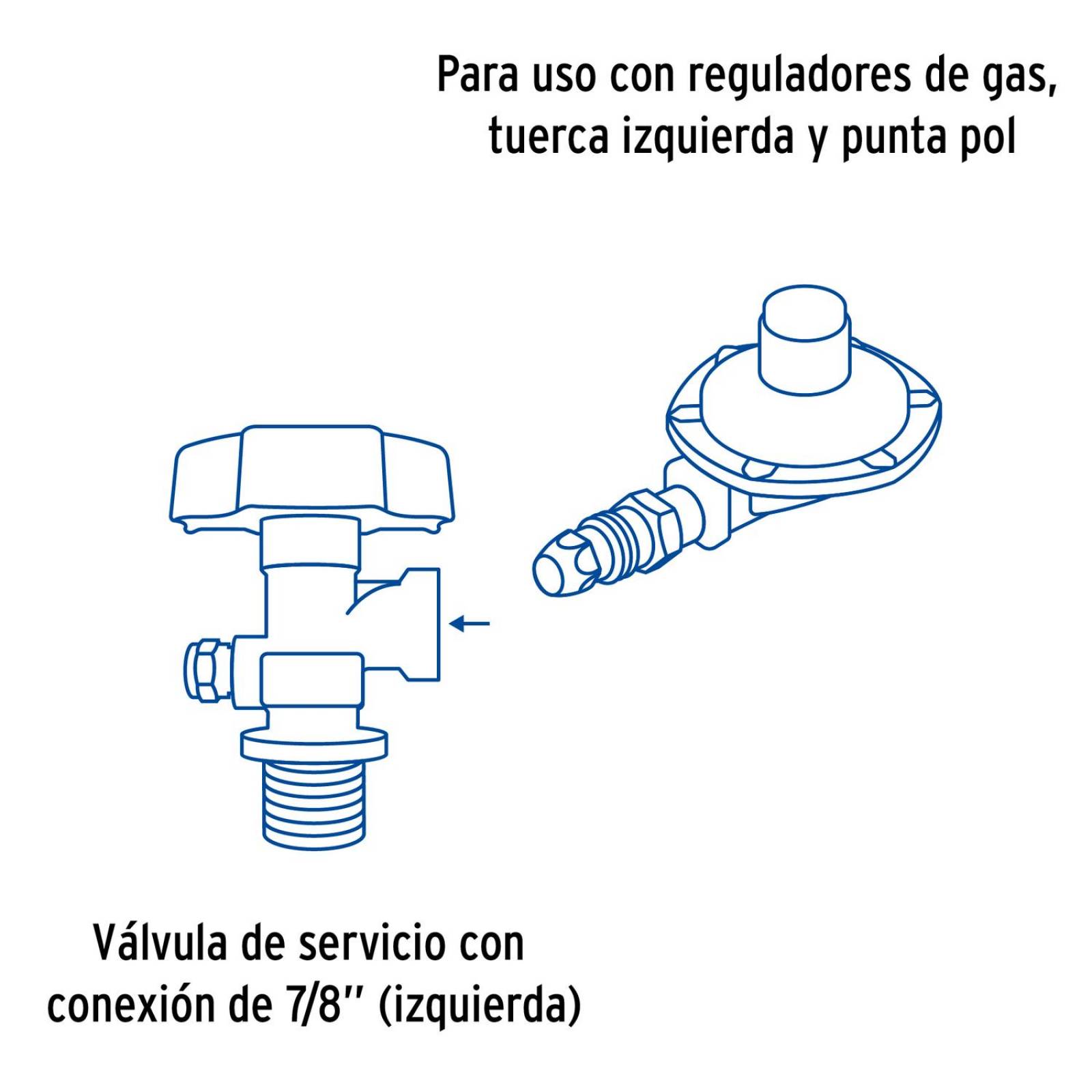 Cilindro portátil para gas LP, 2kg (4.5lb) Foset