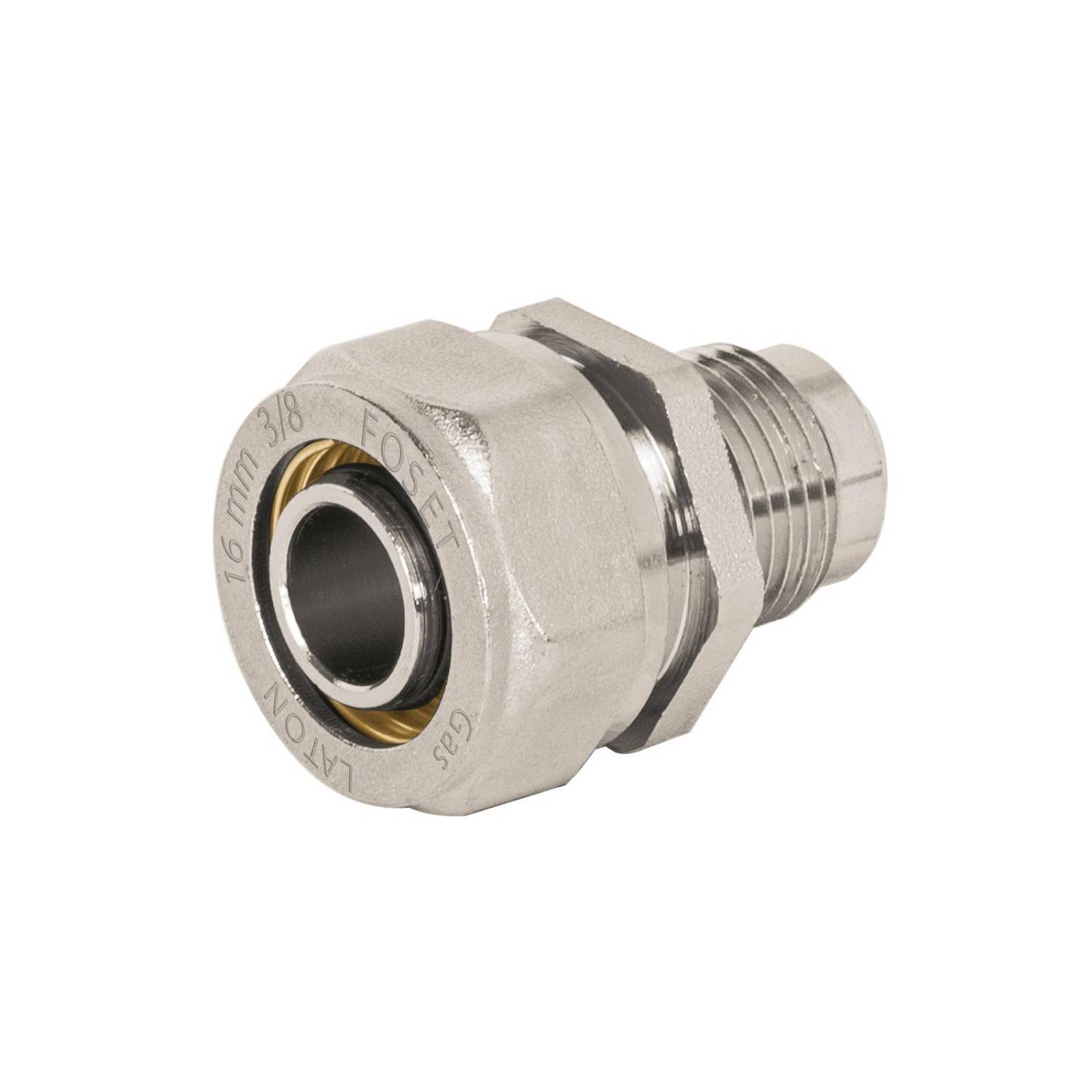 Conector para PEALPE, 3/8' a flare 3/8', Foset