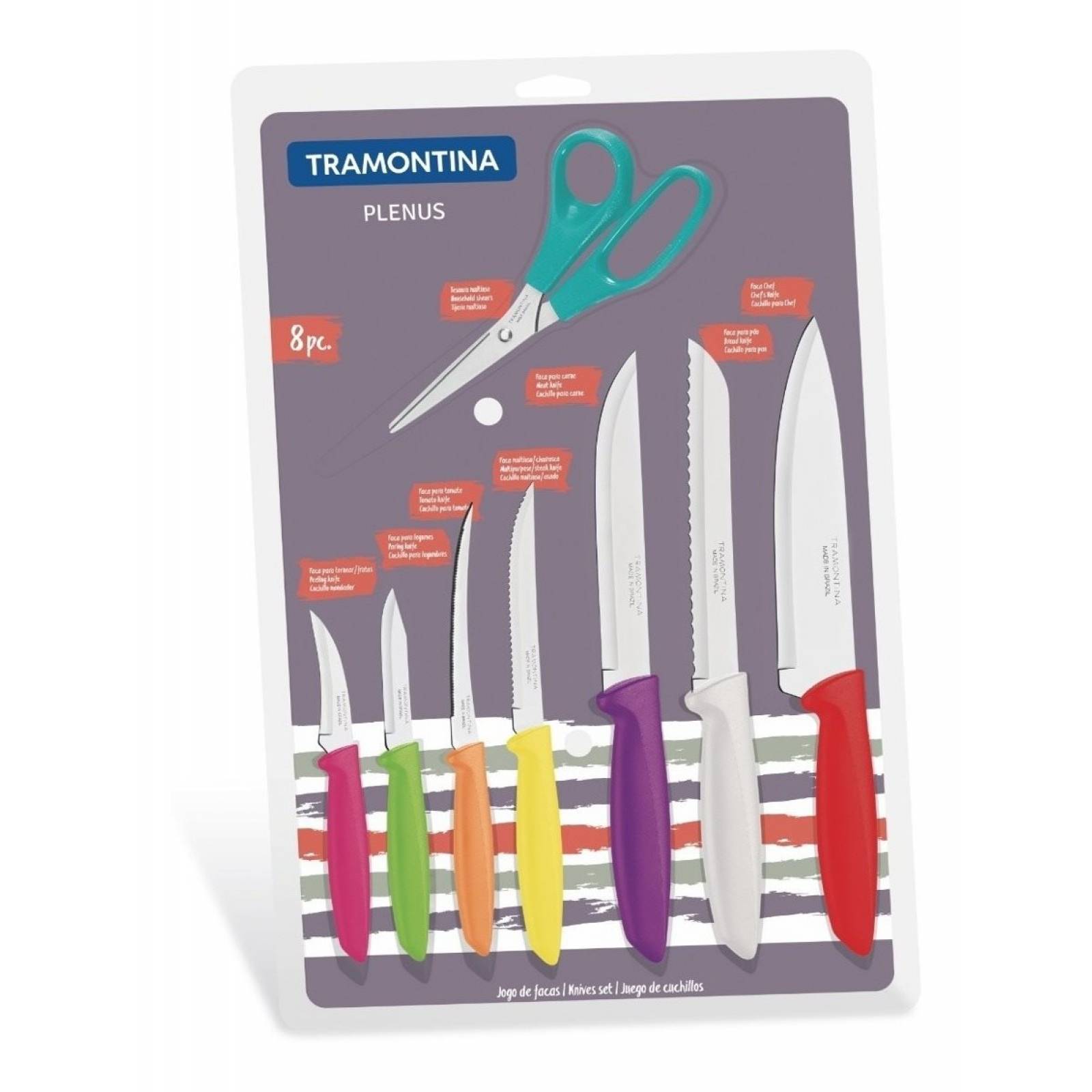 Juego De Cuchillos 8 Piezas Plenus Tramontina