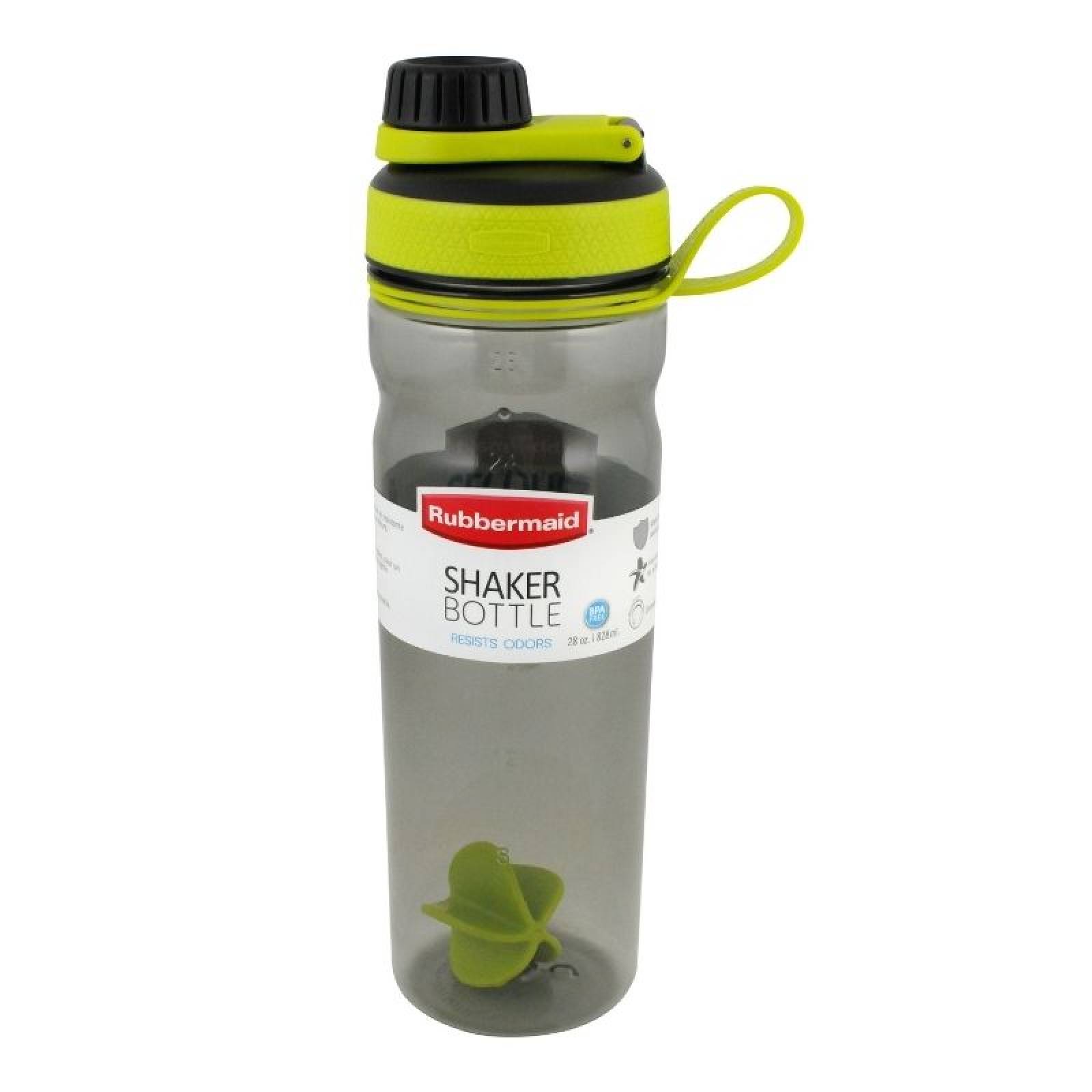 Botella Agitadora Shaker 600 ml Verde Rubbermaid