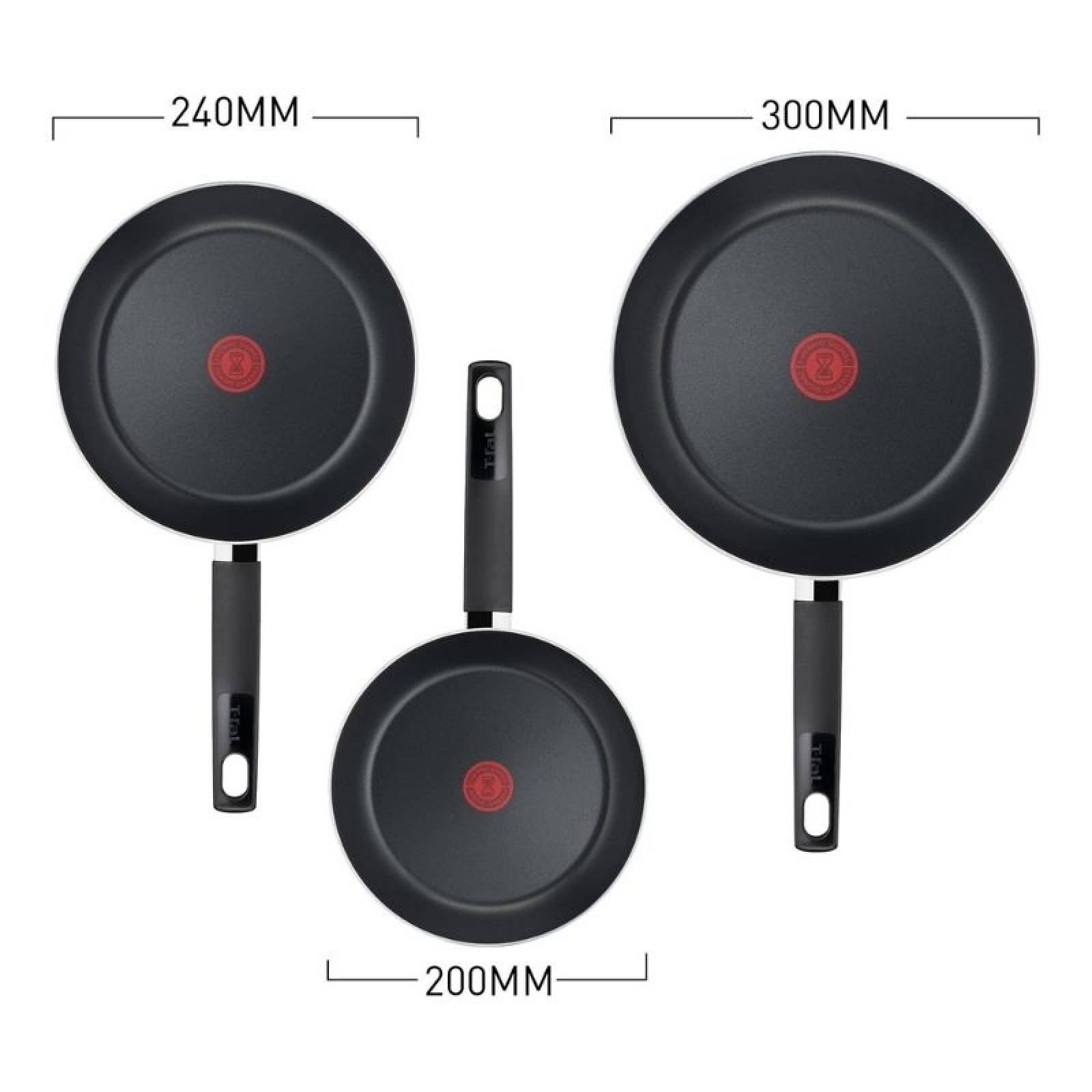 Juego 3 Sartenes Aluminio 202430cm Pure Cook Tefal  T Fal