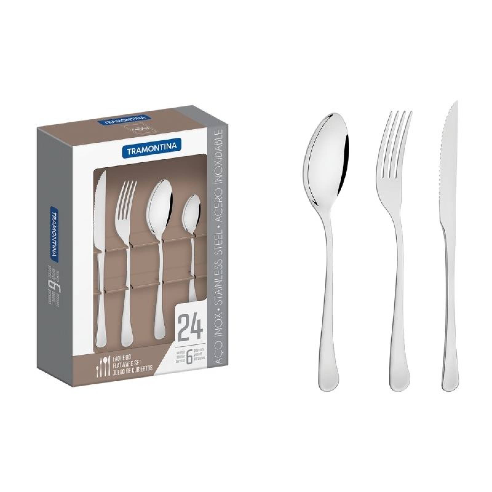 Juego de Cubiertos 24 pz Havana Acero Inoxidable Tramontina