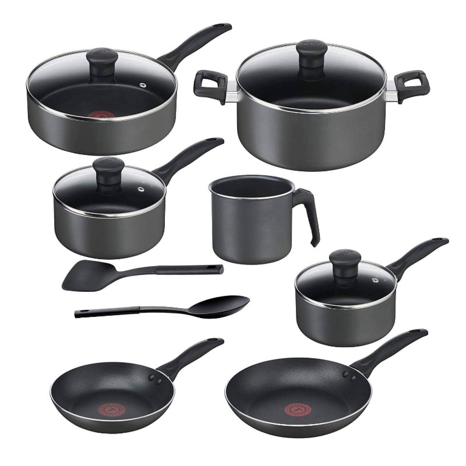 Batería De Cocina 13 Pzas Aluminio Antiadherente Negro Tefal T fal A730SA75