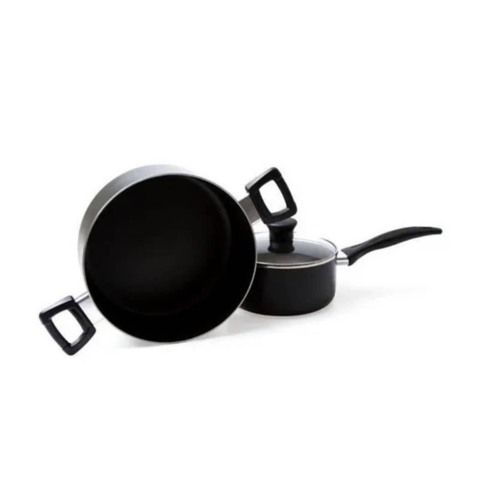 Bateria De Cocina 5Pz + 4 Utensilios Family Cook Black Tefal