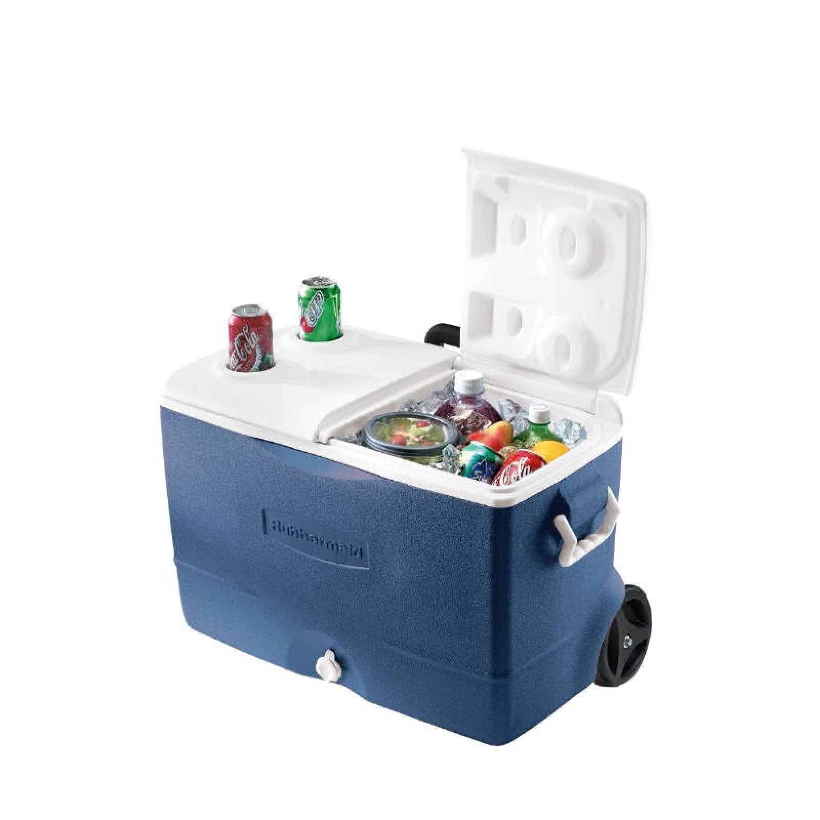 Hielera Con Llantas Rubbermaid 50 Qt Azul FG2A9202MODBL