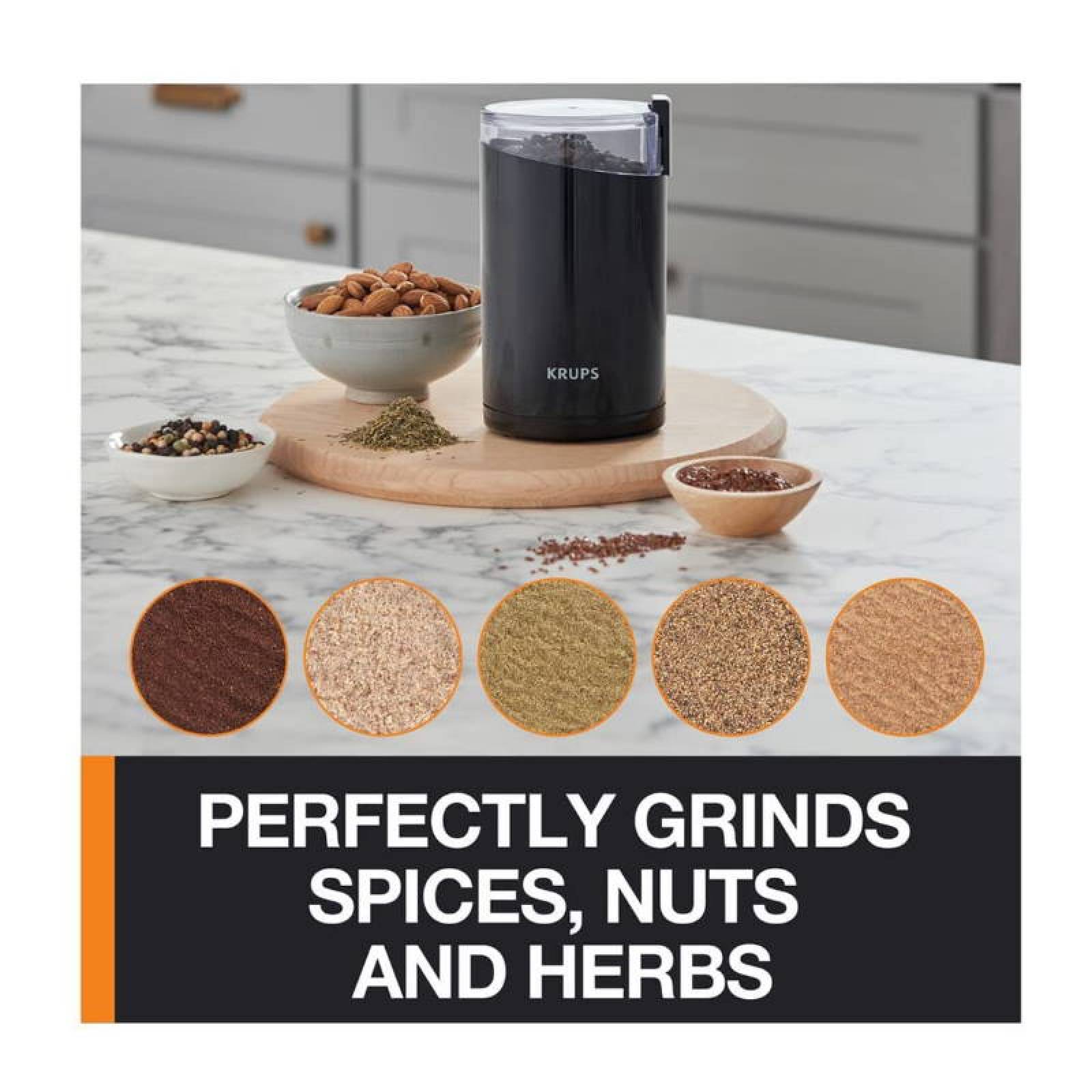 Molino para Cafe Granos Especias 85g Krups 200w F2034251