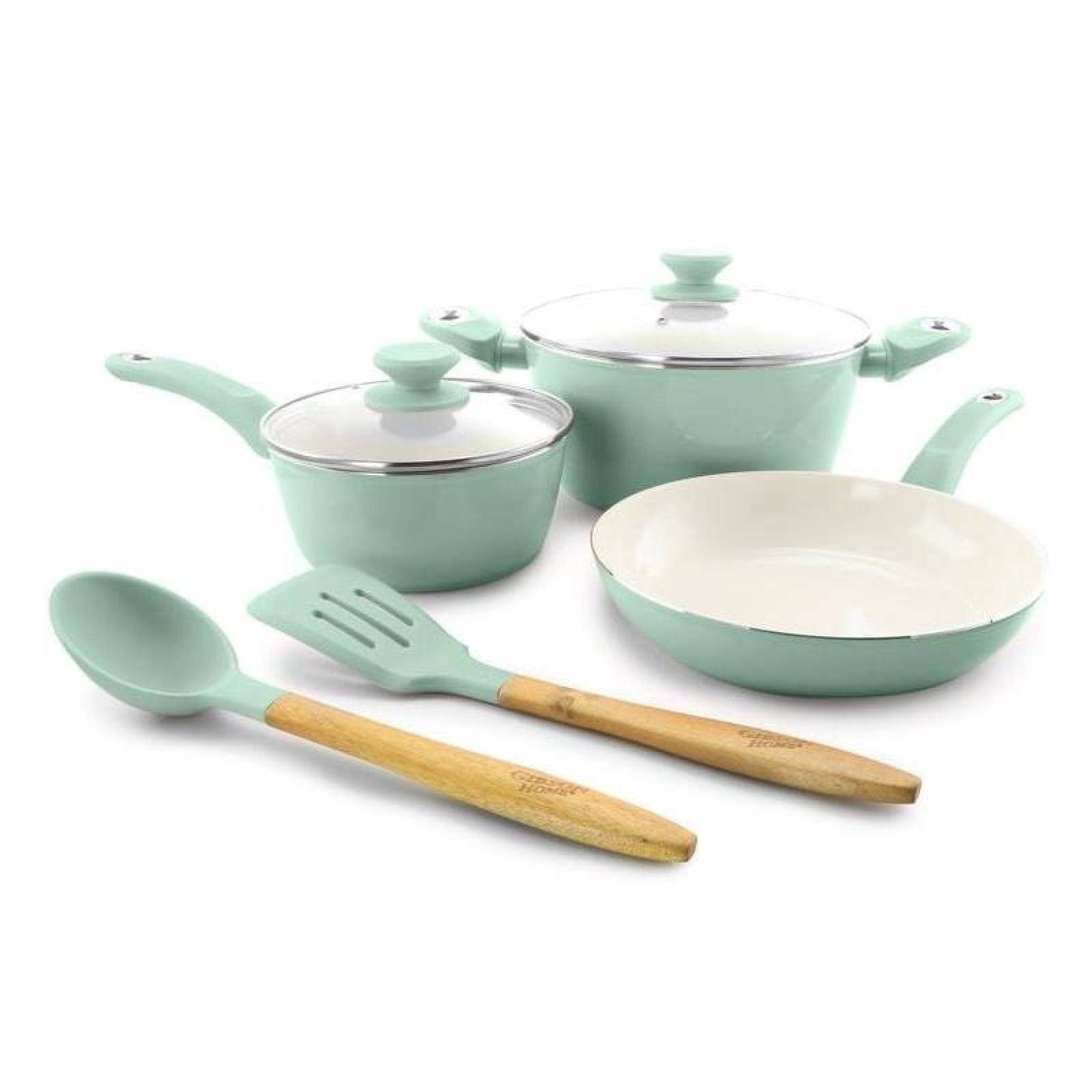 Batería De Cocina Gibson Antiadherente De Cerámica Inducción