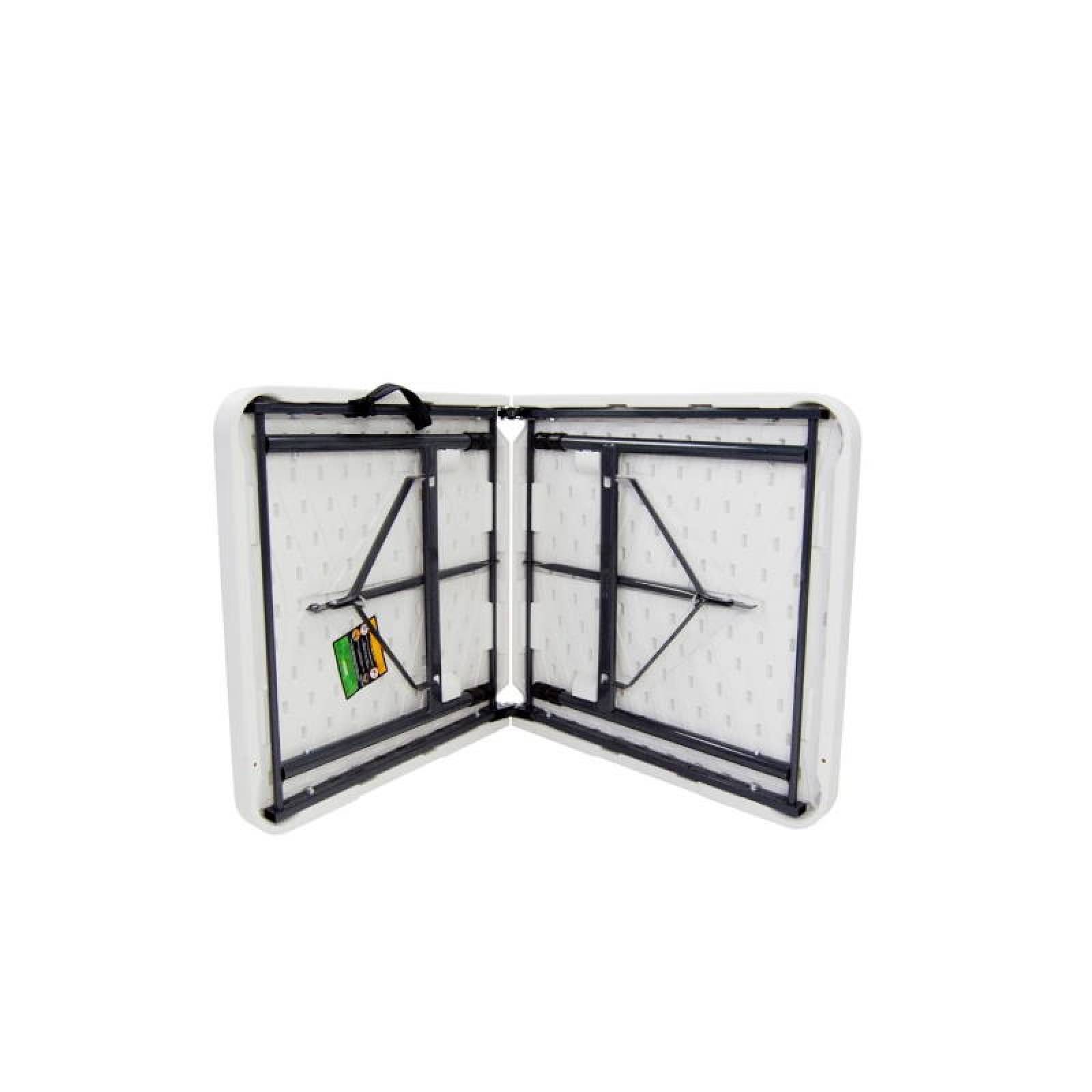 Mesa 120 mts Tipo Portafolio Plegable 3 Alturas Blanca Duna