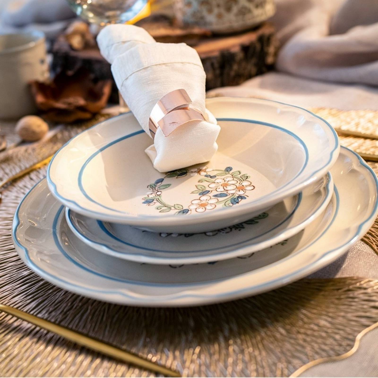 Vajilla de Mesa 30 pz 6 pers Cerámica Victoria Santa Anita