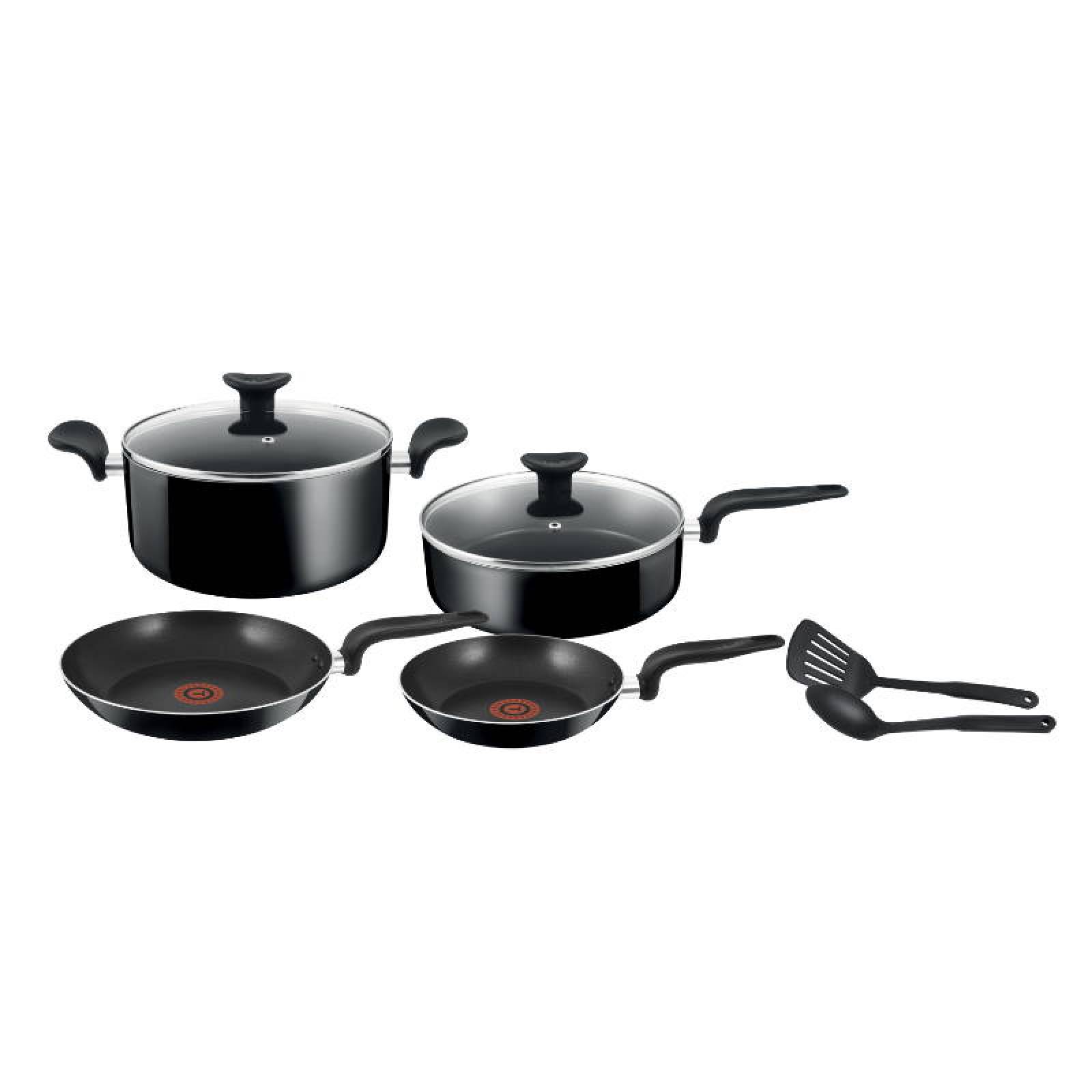 Batería de Cocina 8 pzas Aluminio Easy Care Negra Tefal B048S884