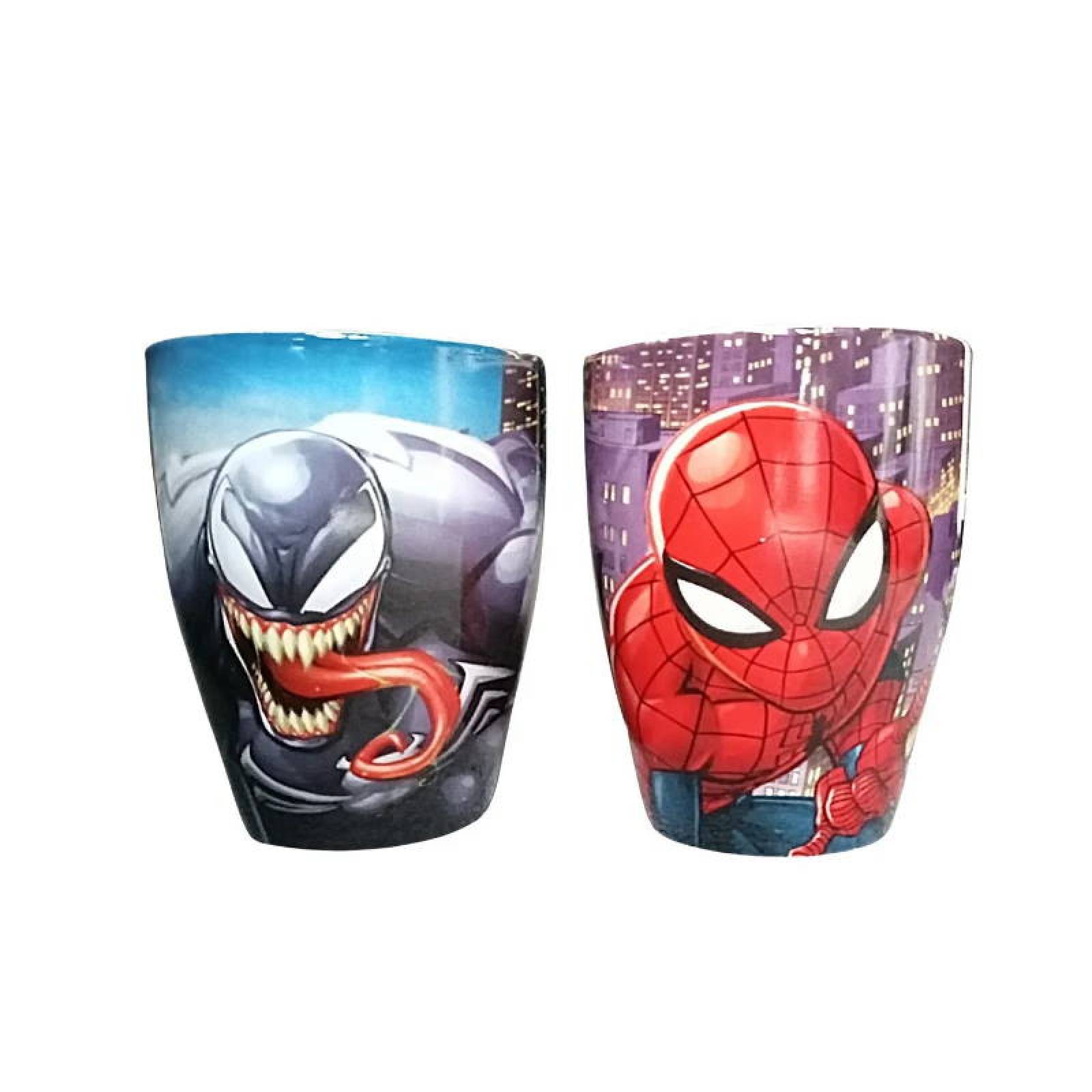 Juego de 2 Tazas 340 ml Spiderman y Venom Cerámica  SXXI