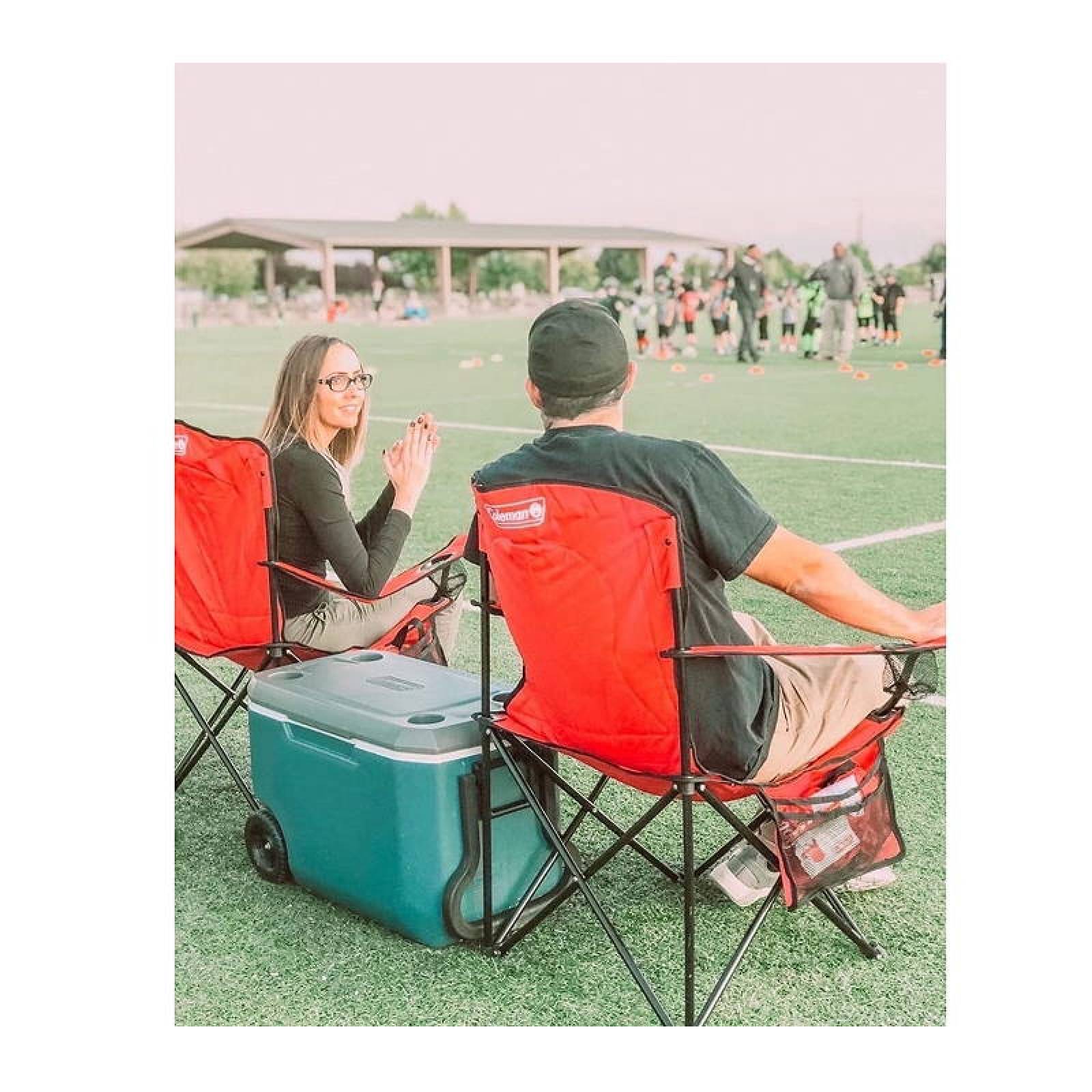Silla Plegable para Camping con Hielera Roja Coleman 2000035686