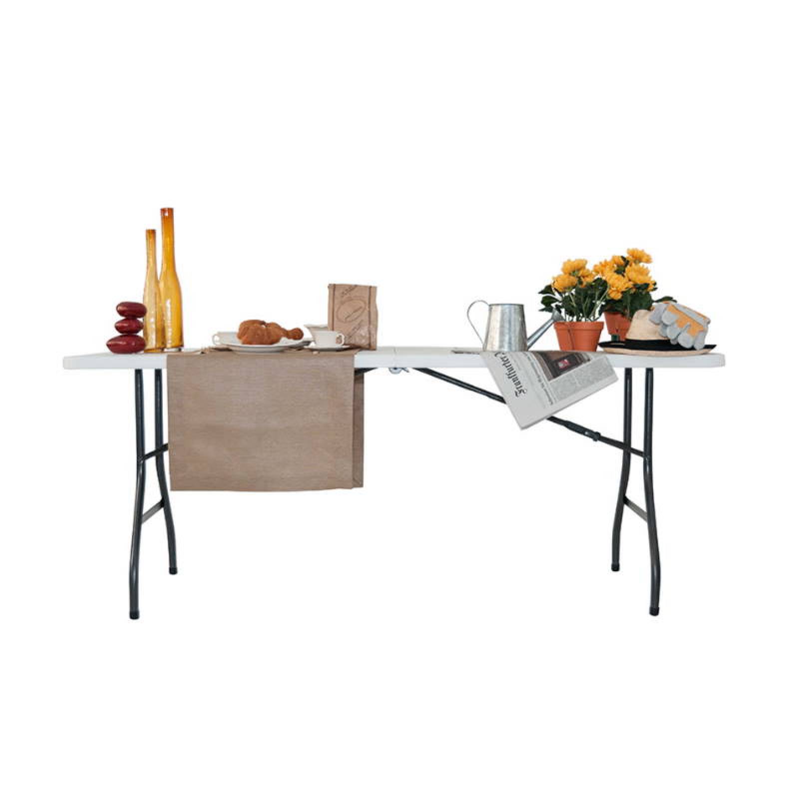 Mesa 183m Tipo Portafolio Plegable Blanco NewStorm Oskar180