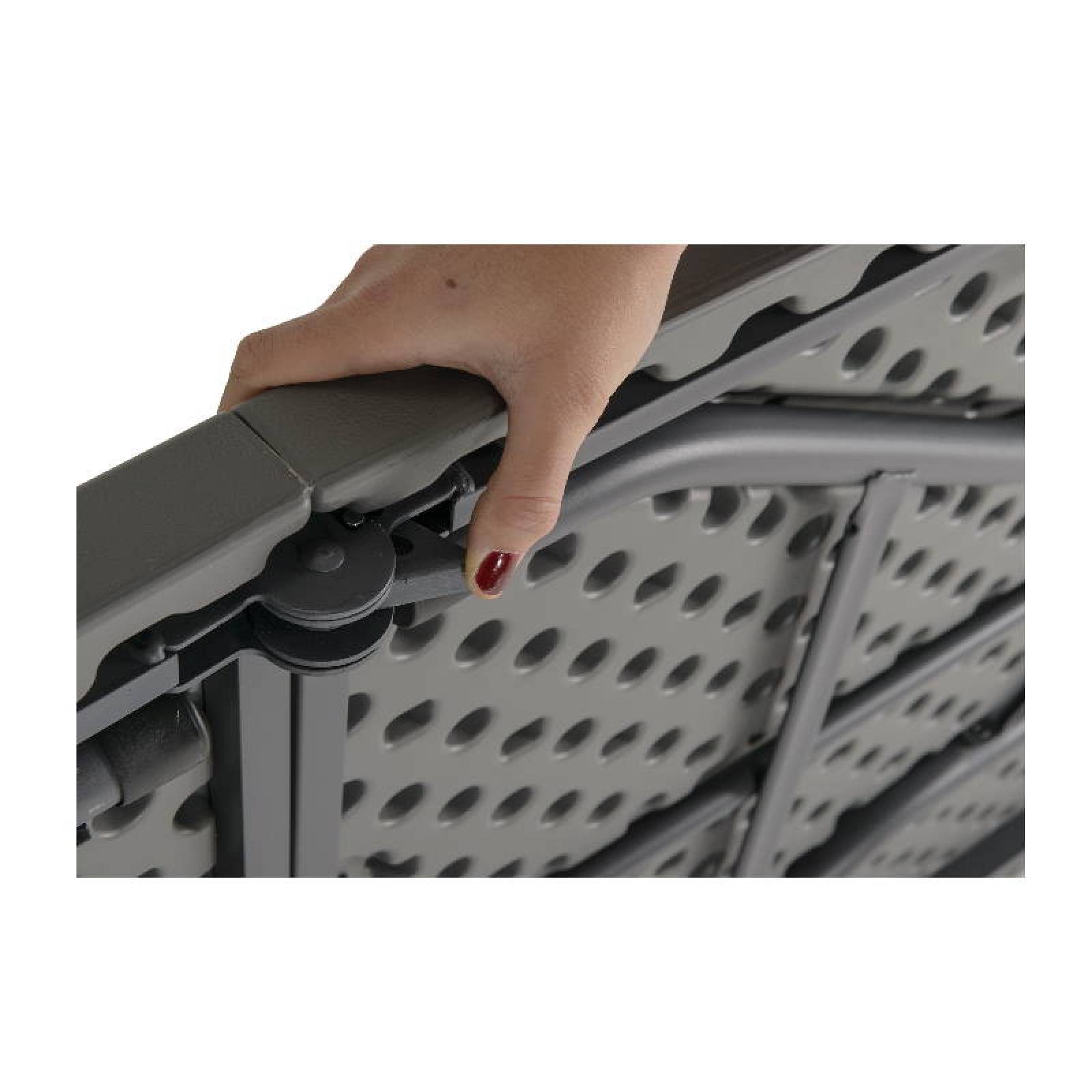 Mesa 183 Mts Tipo Portafolio Plegable Gris Zown