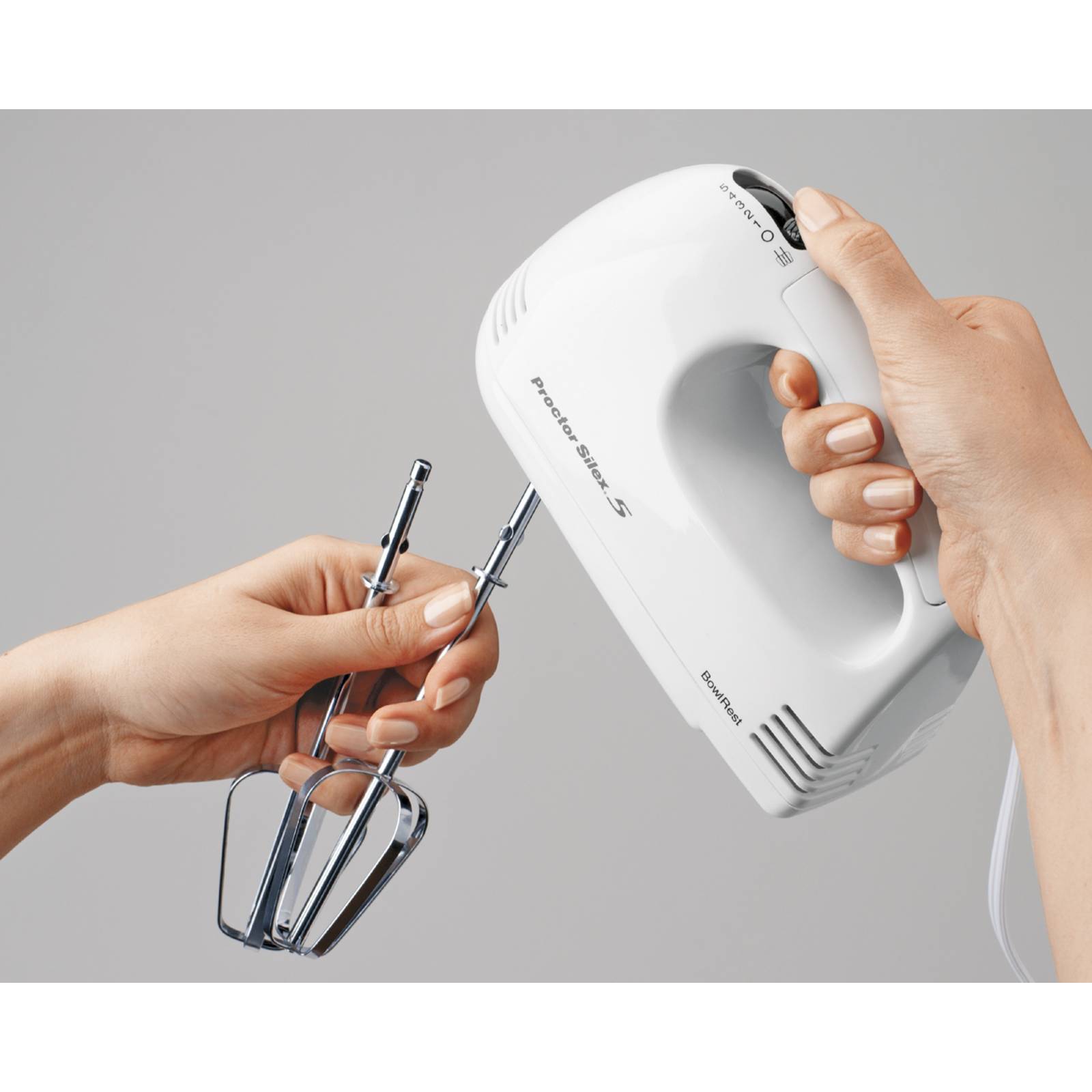 Batidora Manual 5 Vel  125 w Blanca Proctor Silex 62515