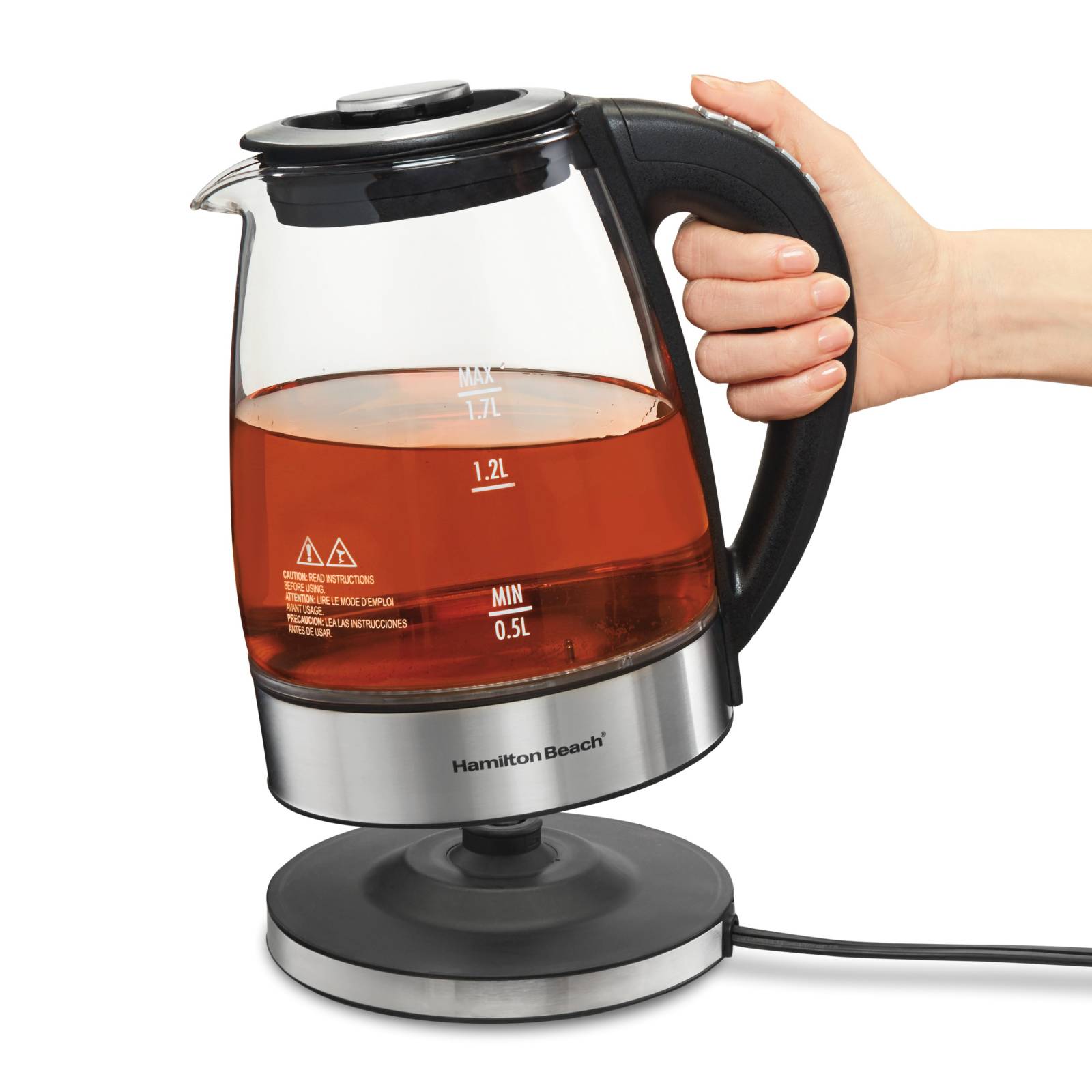 Jarra Hervidor de vidrio 17 L infusor 1500w Hamilton Beach