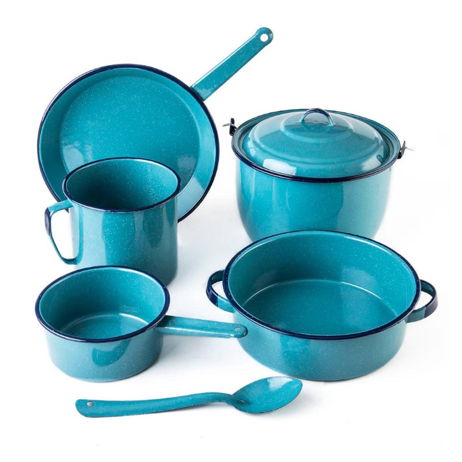 Batería de Cocina 7 Pz Peltre Inducción Cuatrocienegas Cinsa