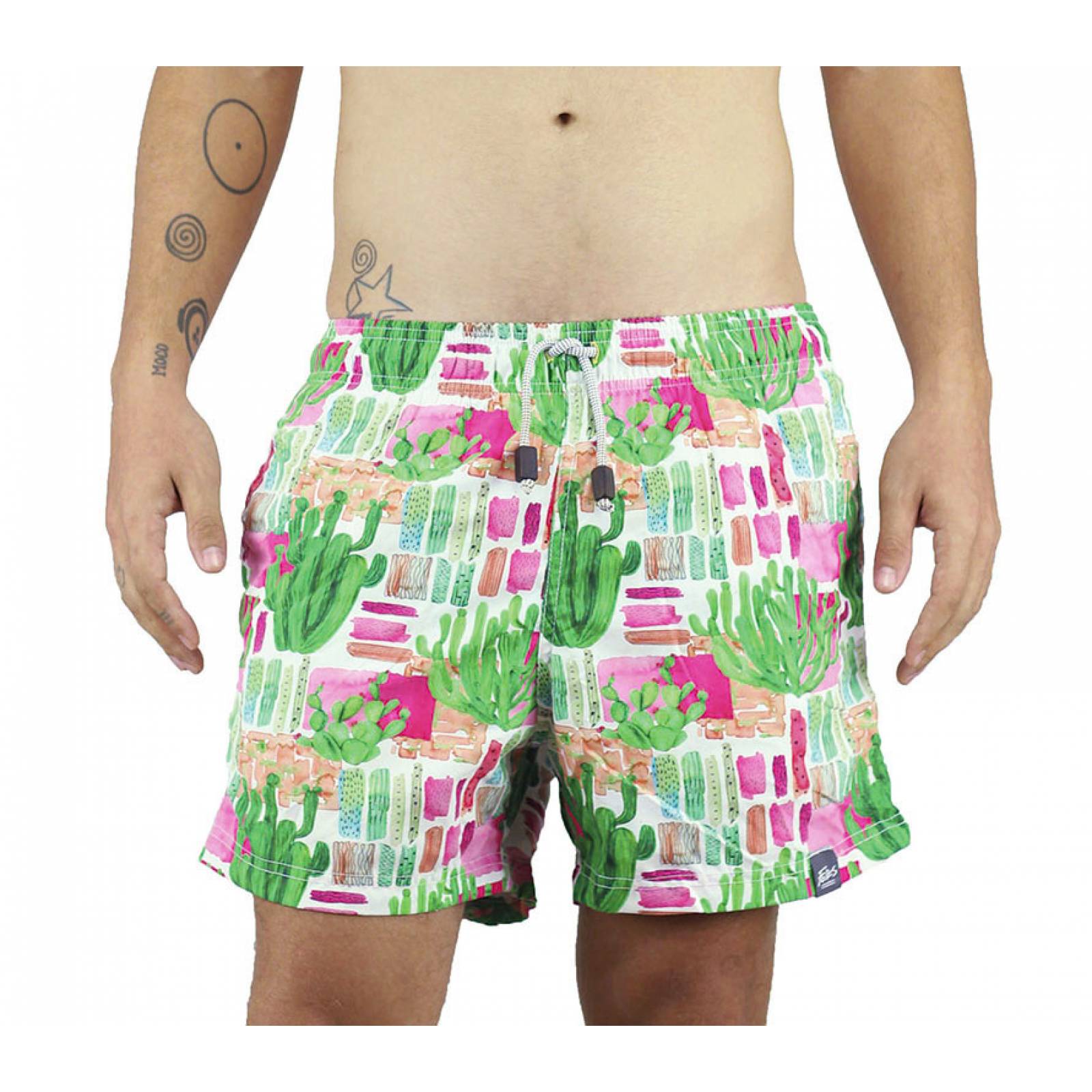 Bañador Short de playa Cactus Microfibra 100% Poliéster FOLKS