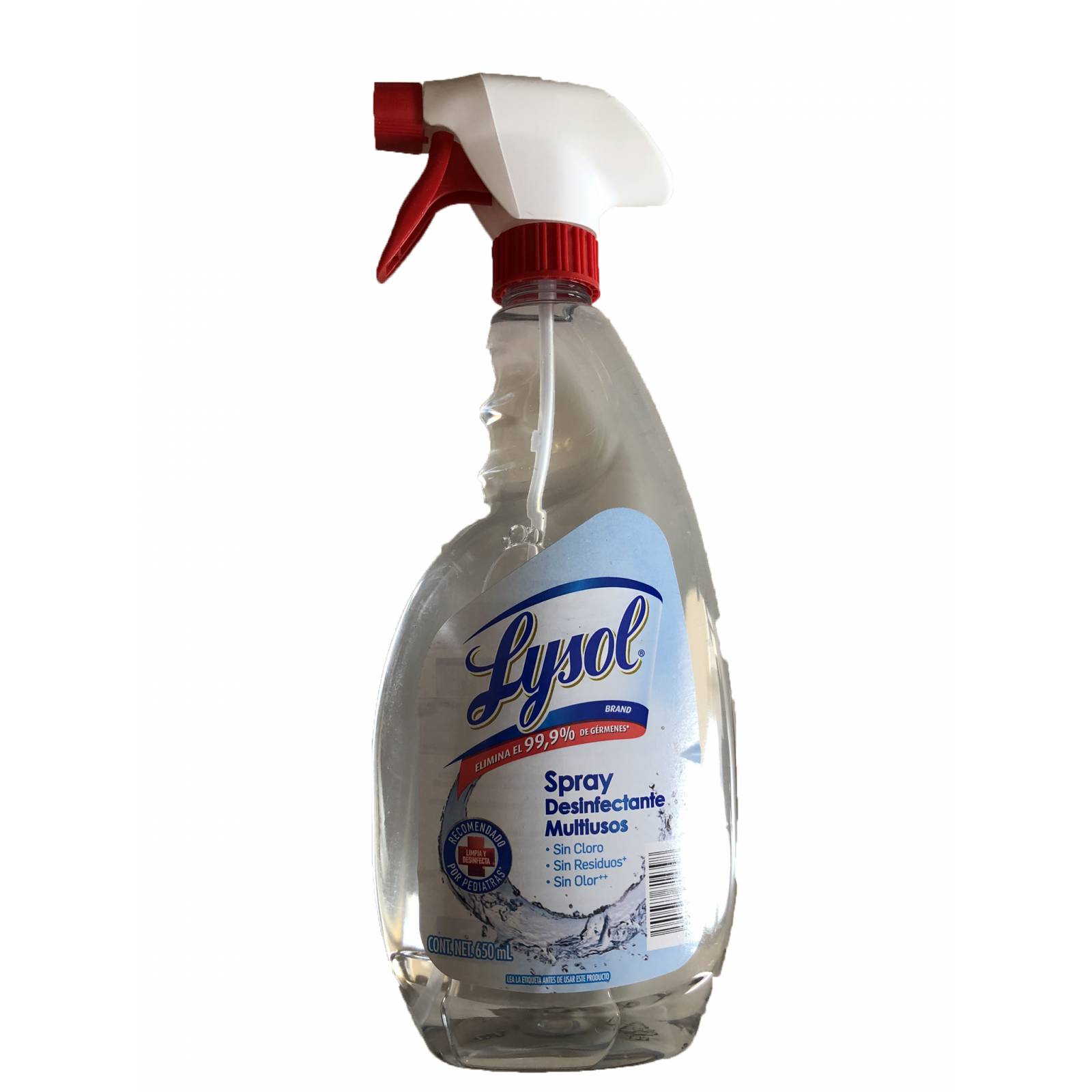 Lysol, limpiador desinfectante Multiusos sin cloro, sin olor, recomendado por pediatras, cuarto del bebé, 650 ml.