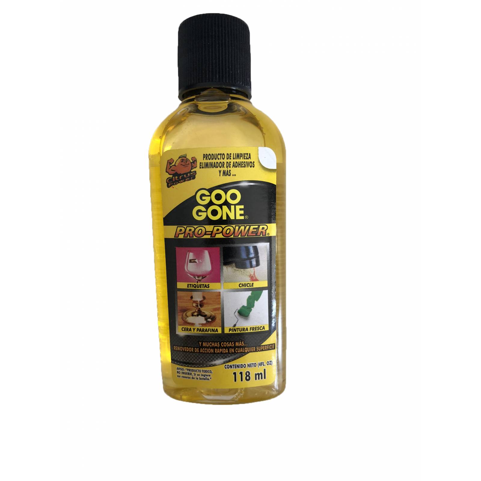 Goo Gone, removedor de adhesivo y residuos de pegamento, aroma citrico, 118 ml.