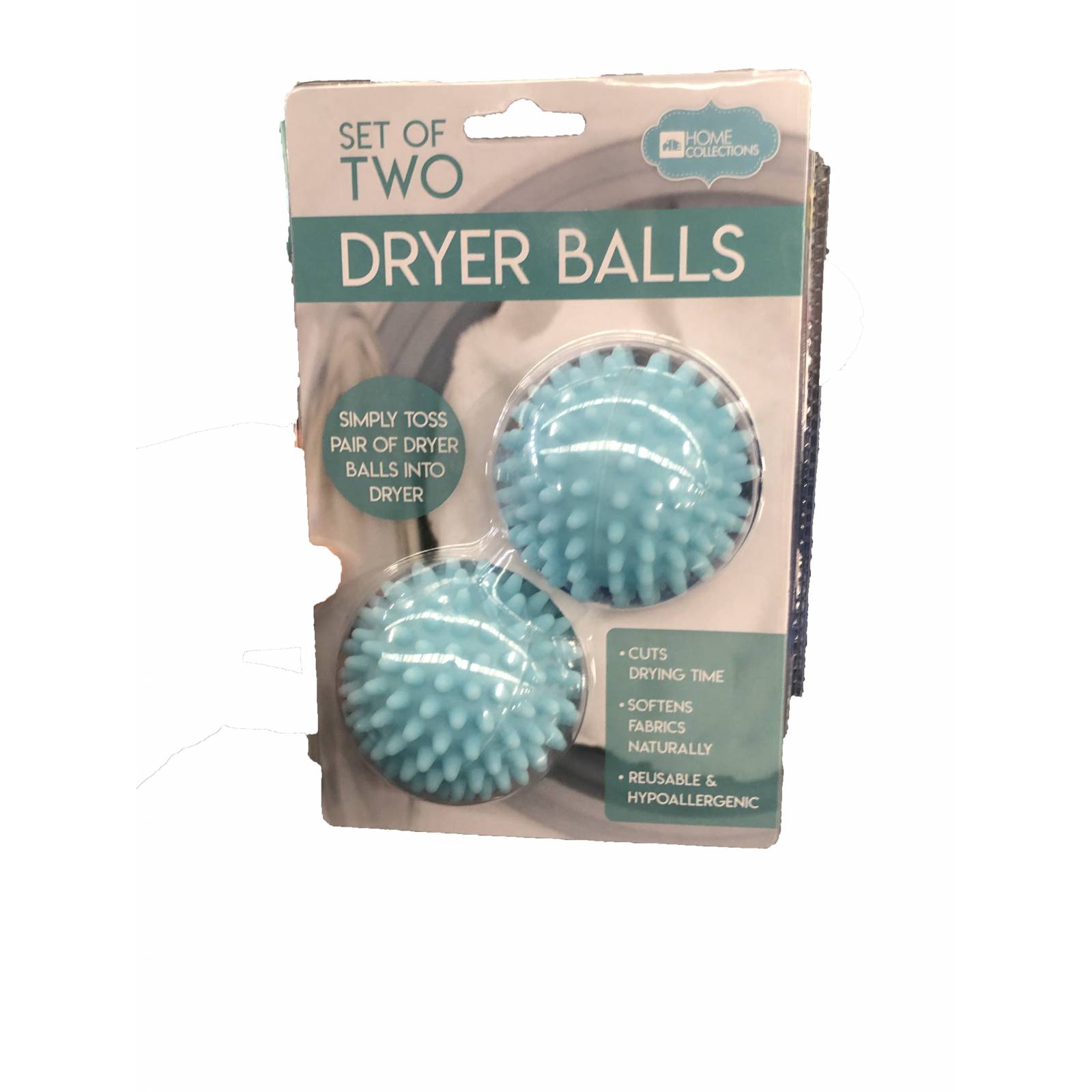 Home Collections Paquete de 2 bolas para secadora, acelera el tiempo de secado, suaviza la ropa de manera natural, reusable e hipoalergenicas, elmina estatica.