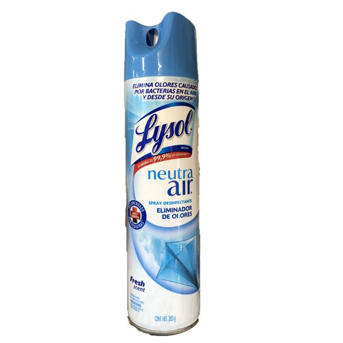 Lysol, Neutra Air, spray desinfectante eliminador de olores, aroma fresco. 283 gr.