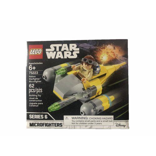 LEGO Star Wars MOD. 75223 Microfighter Naboo Starfighter, 62 piezas. Series 6. Disney.