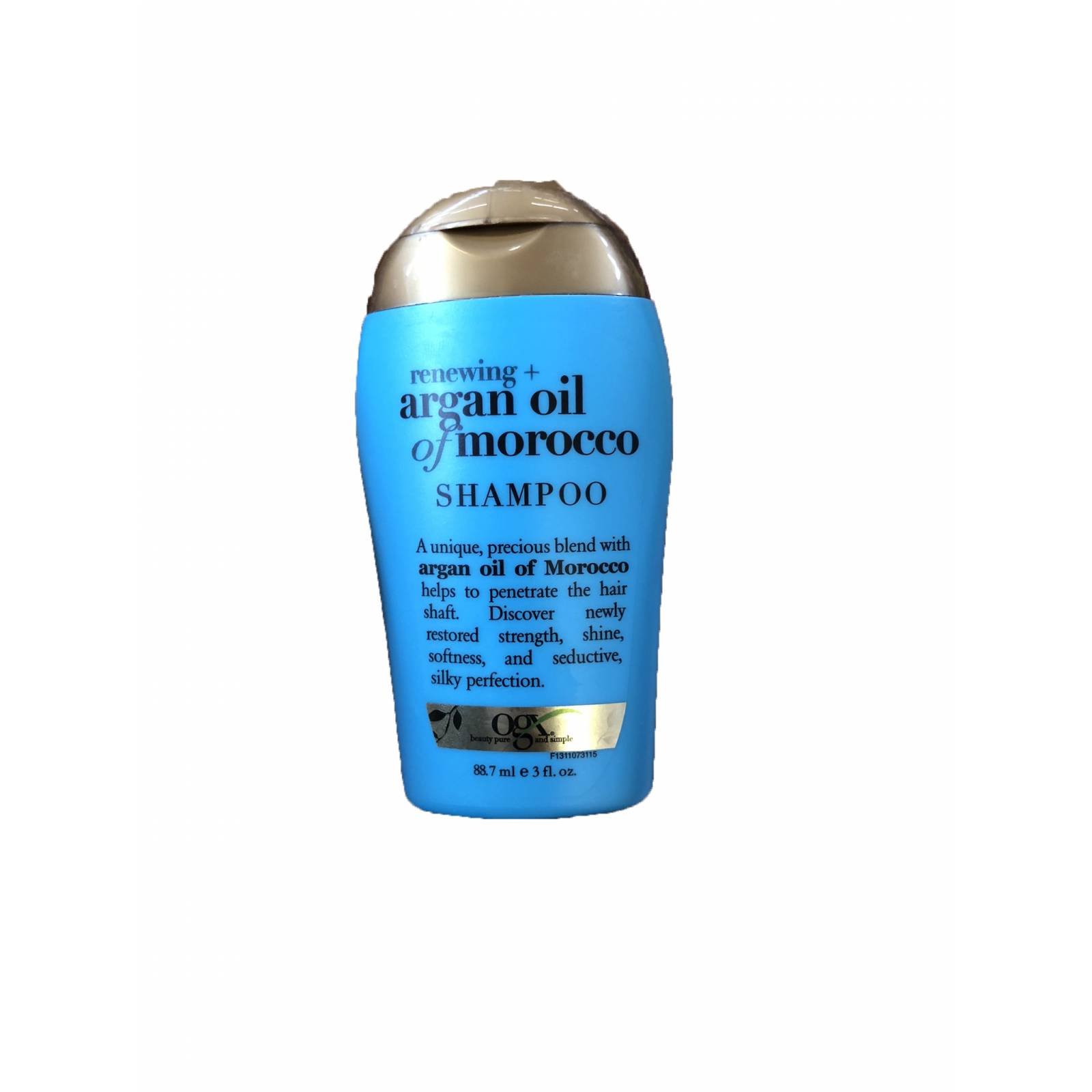 Shampoo  liquido tamaño de viaje 88.7 ml Organix OGX Sin sulfatos y sin sales o parabenos - Argan Oil, aceite de marruecos.