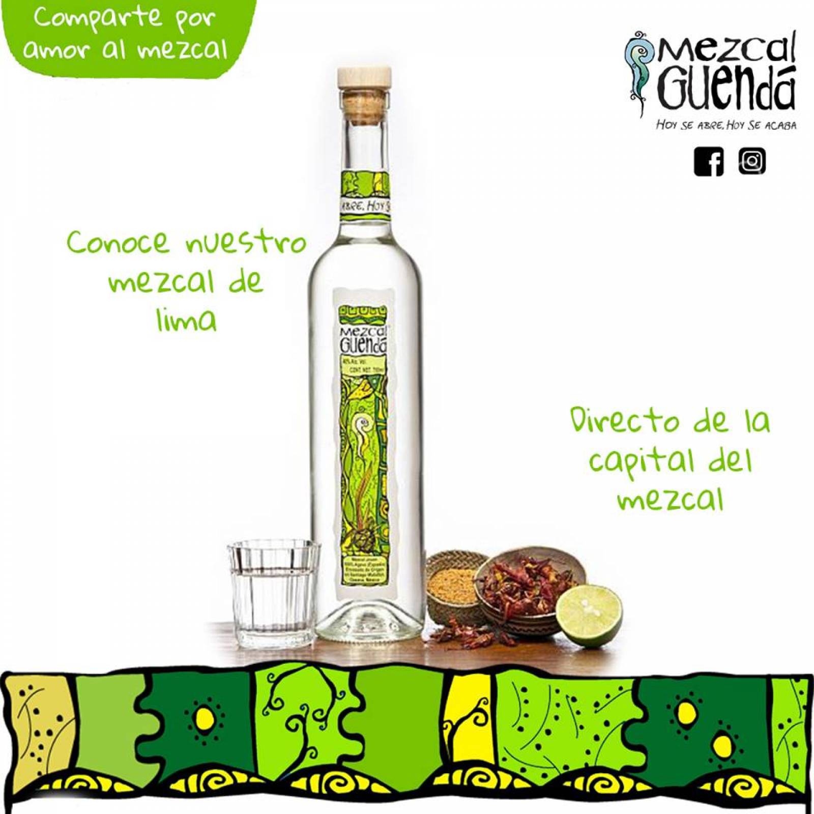 Mezcal GuendÃ¡ Lima