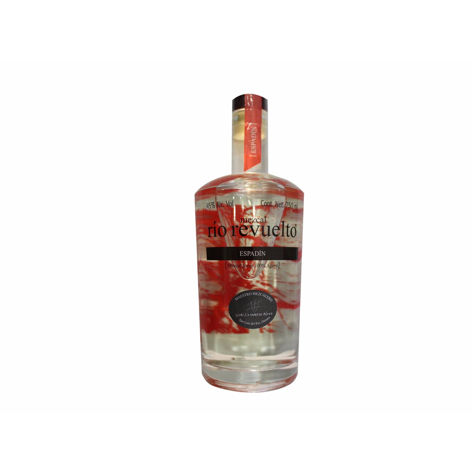 Río Revuelto. Mezcal Espadín 100% agave. 45% Vol.