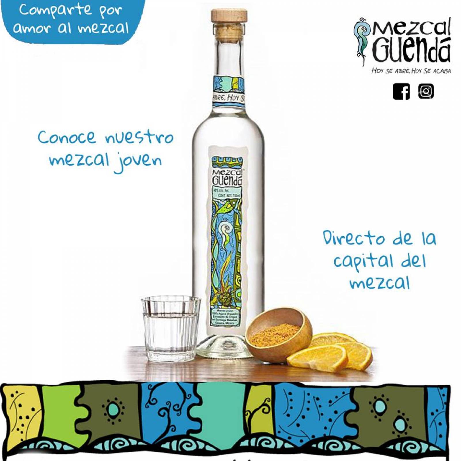 Mezcal GuendÃ¡ Joven Blanco