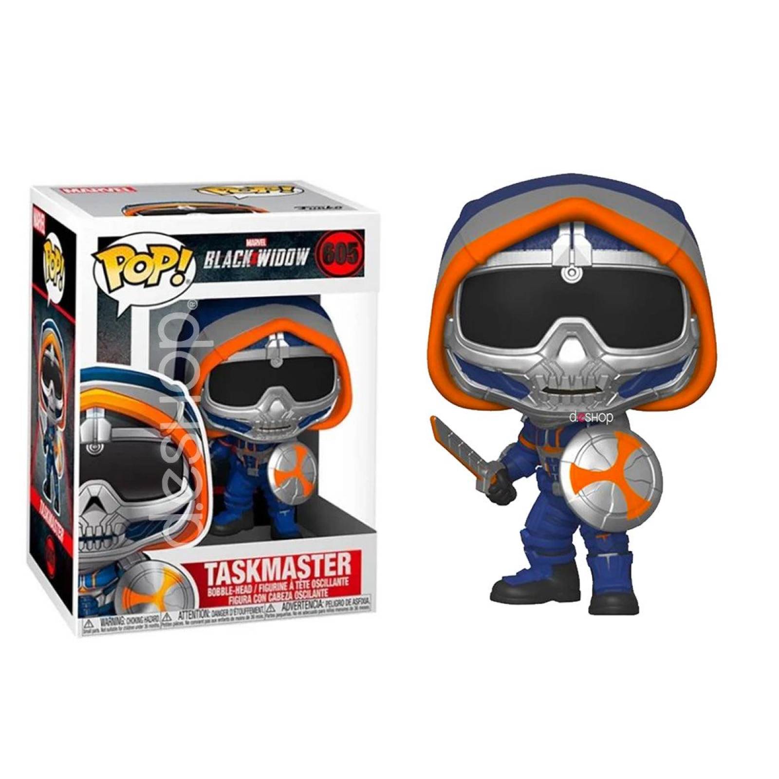 FUNKO POP Marvel : Task Master with shield Black Widow    