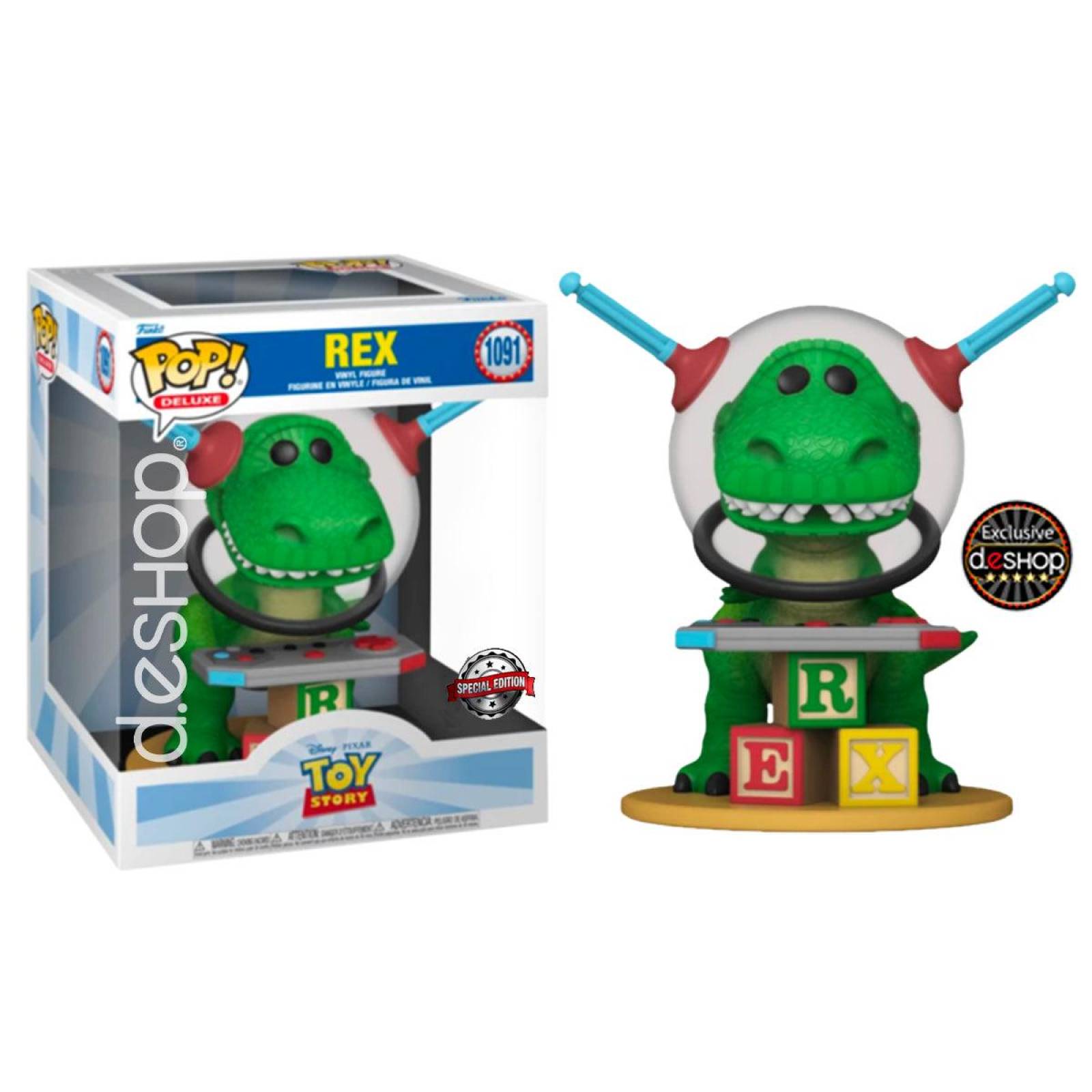 FUNKO POP Disney deluxe : Rex w/ controller - Toy Story (special edition)