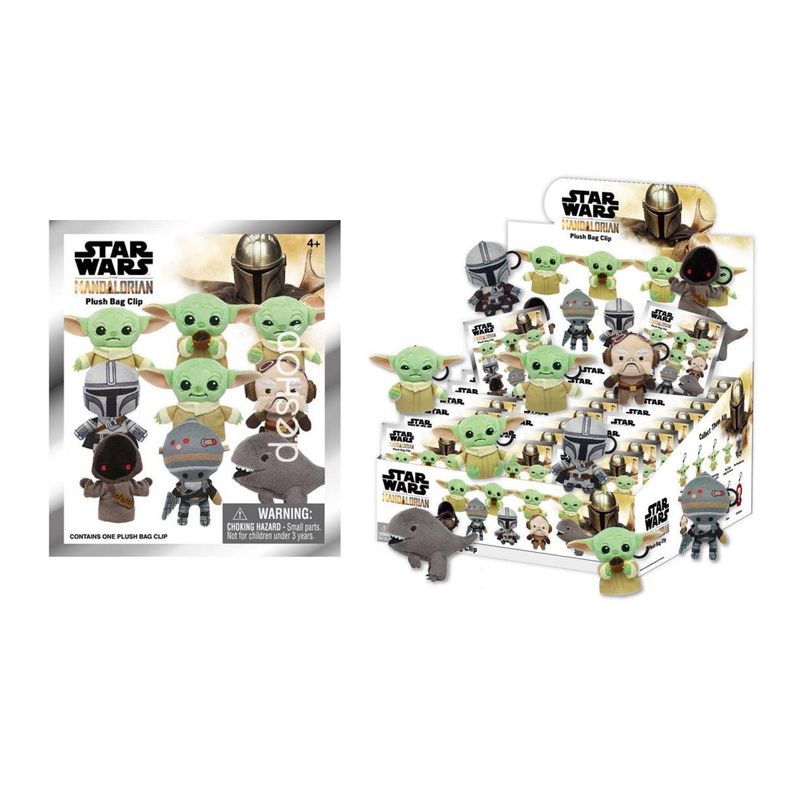 Star Wars : The Mandalorian bag clip sobre sorpresa (versión plush) 