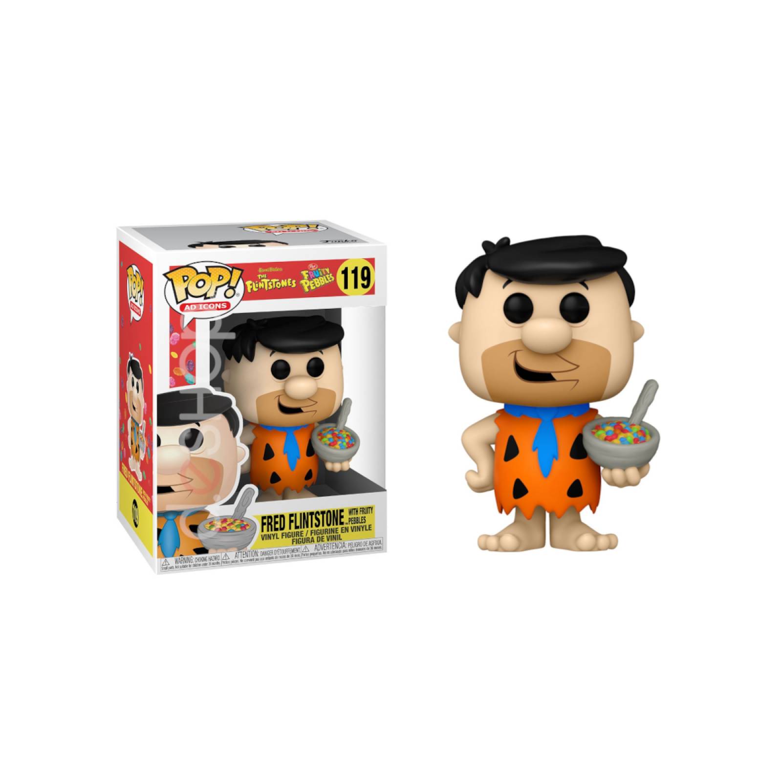 FUNKO POP Ad icons : Fred Flintstone with Cereal Fruity Pebbles